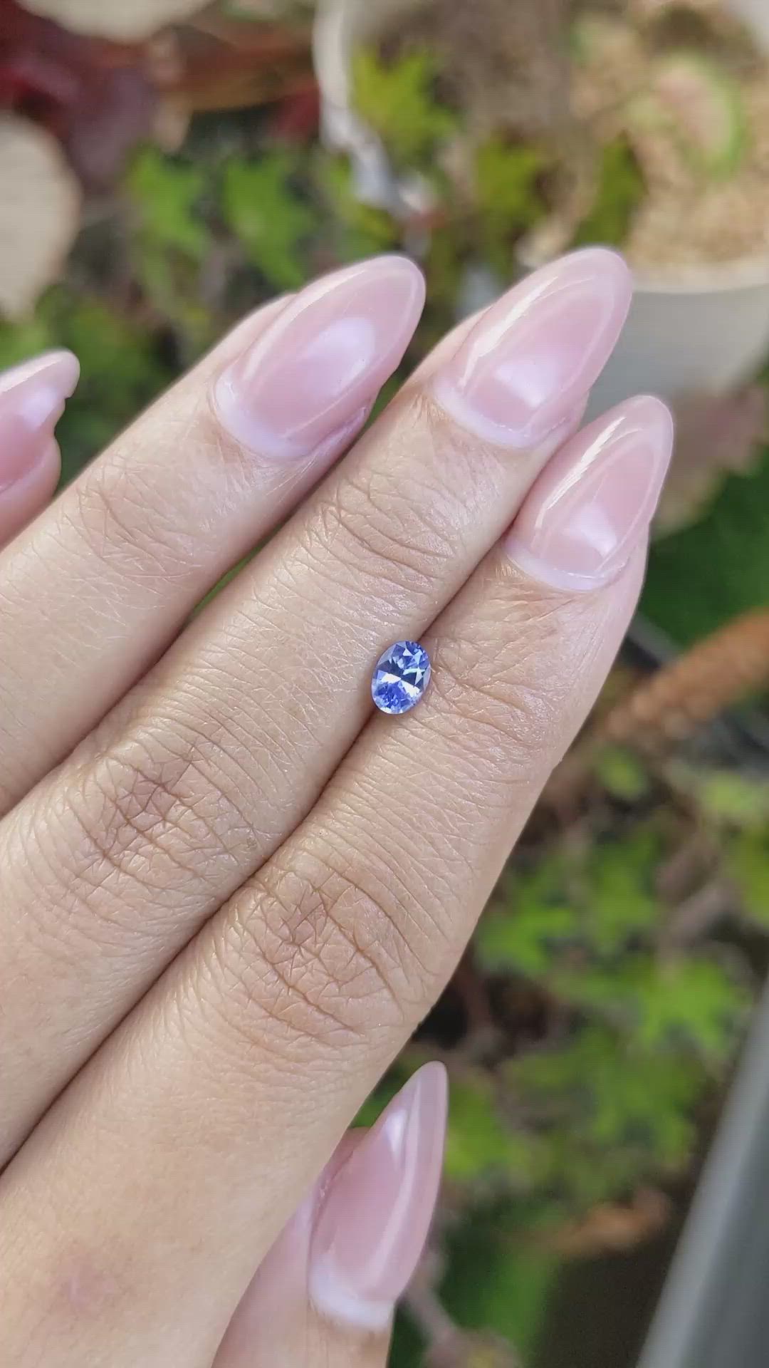 0.50 Ct. Blue Sapphire from Ceylon (Sri Lanka) Size Video