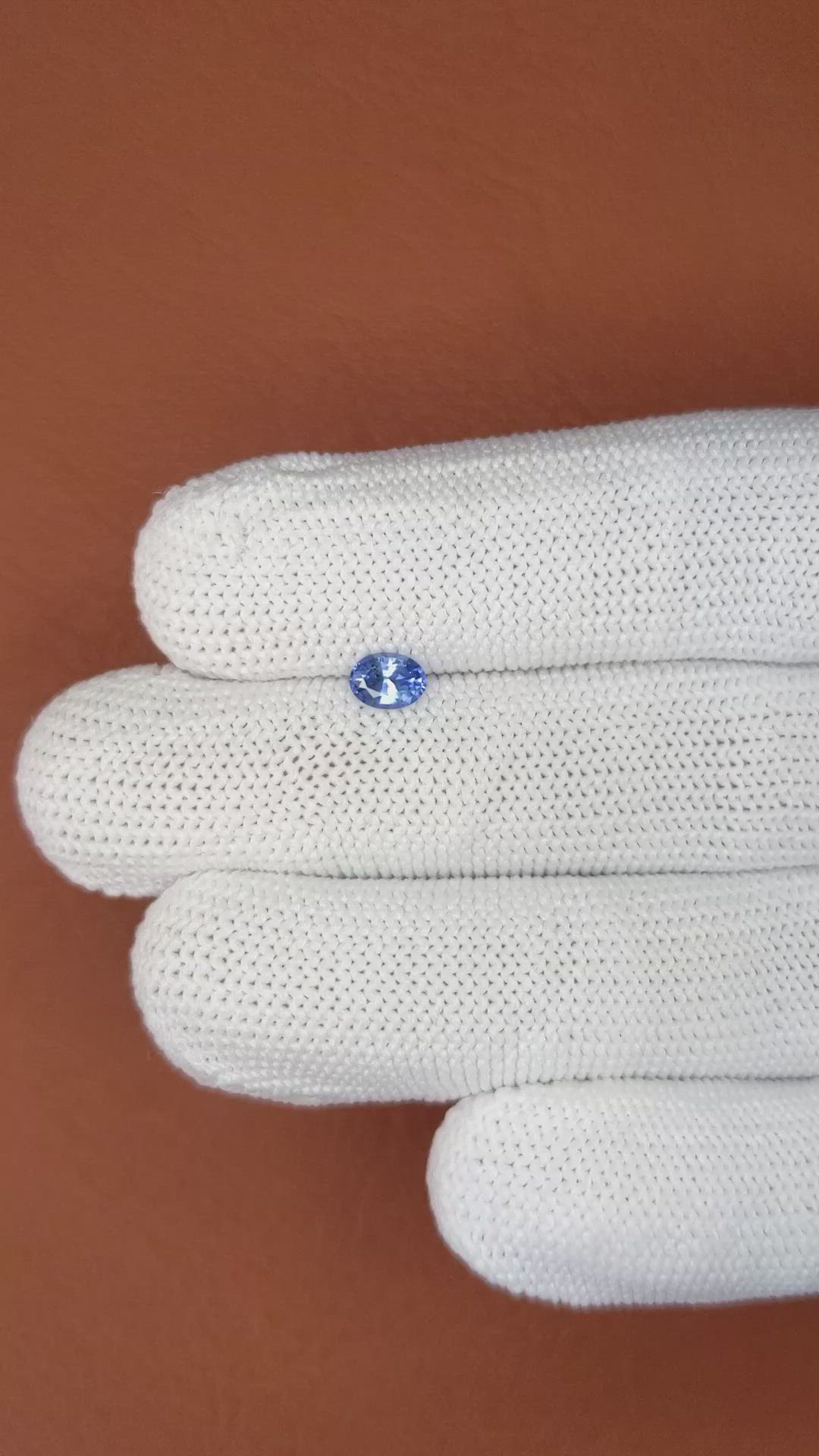 0.50 Ct. Blue Sapphire from Ceylon (Sri Lanka) Size Video