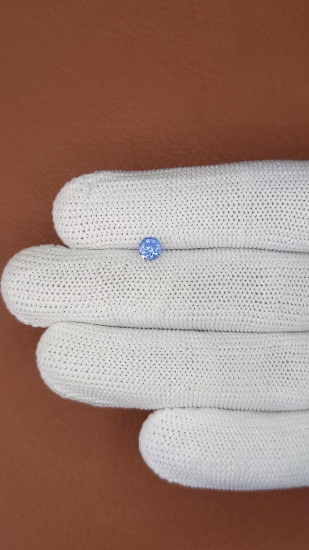 0.46 Ct. Blue Sapphire from Ceylon (Sri Lanka) Size Video