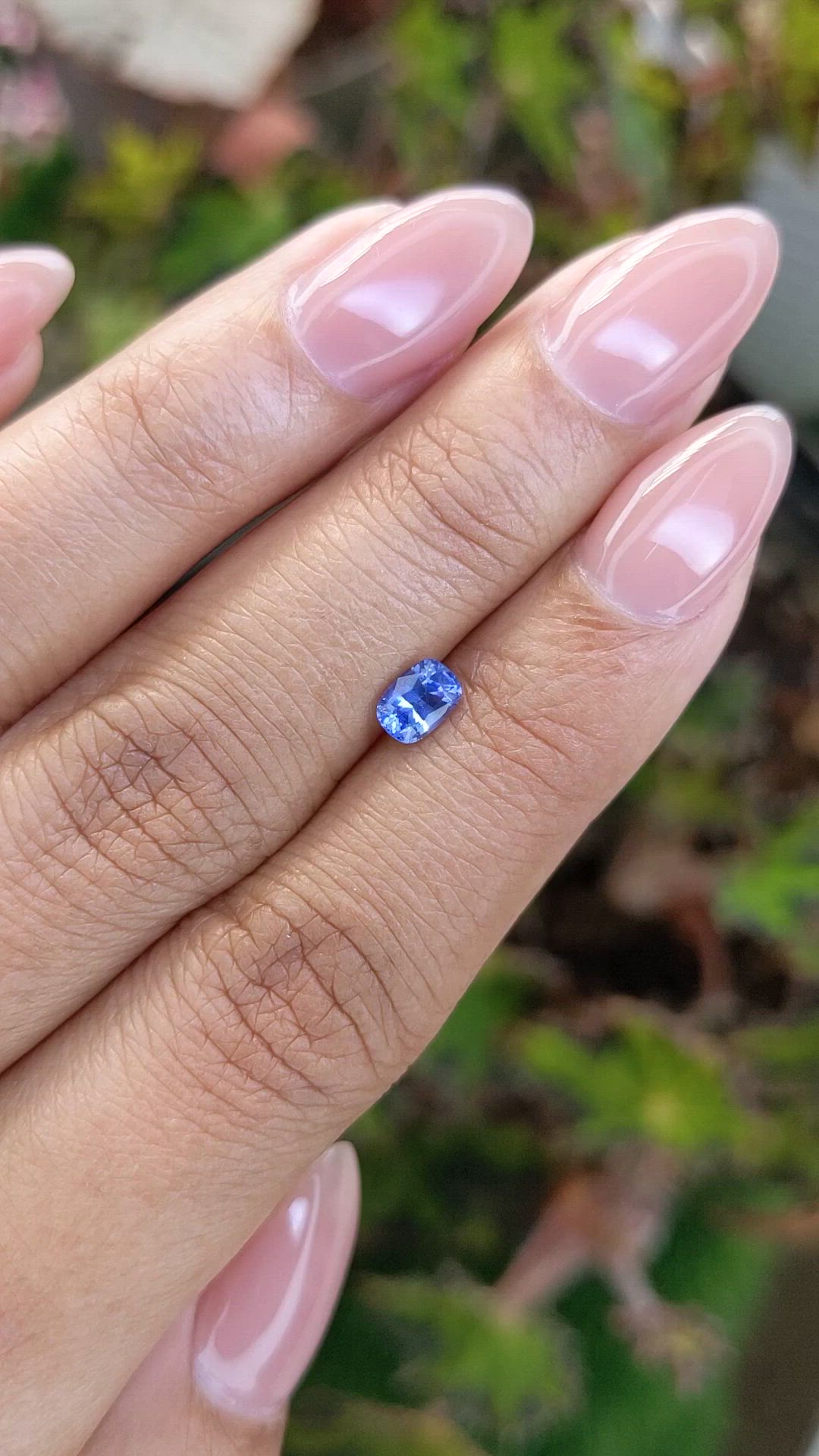 0.55 Ct. Blue Sapphire from Ceylon (Sri Lanka) Size Video