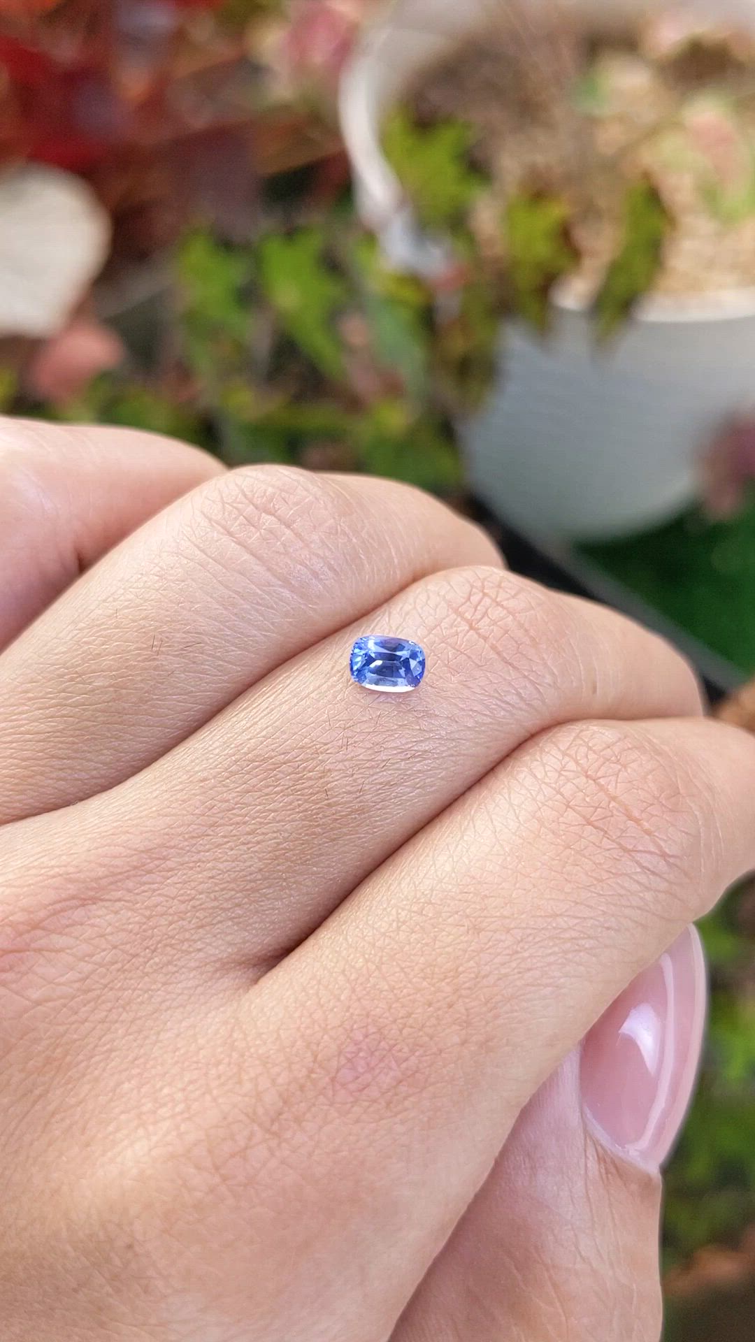 0.55 Ct. Blue Sapphire from Ceylon (Sri Lanka) Size Video