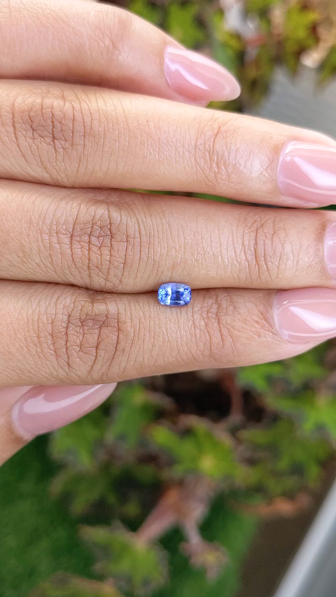 0.55 Ct. Blue Sapphire from Ceylon (Sri Lanka) Size Video