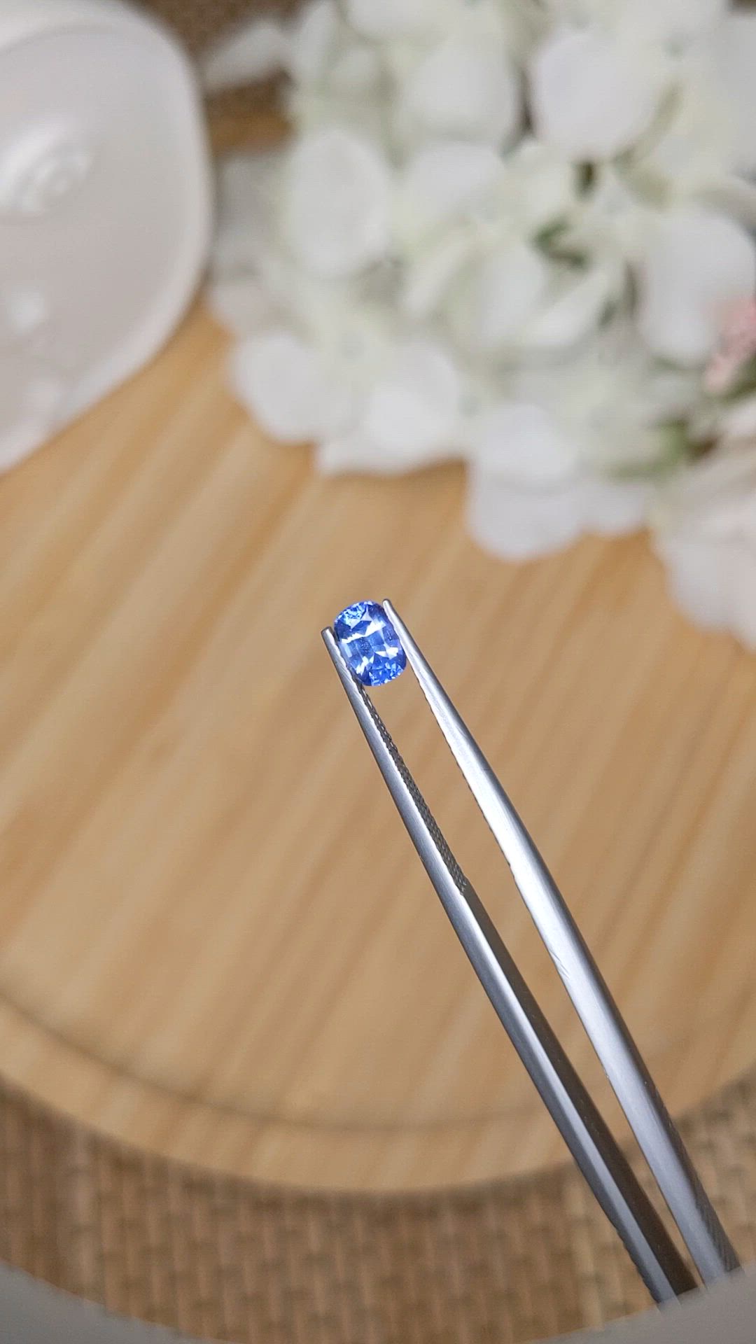 0.55 Ct. Blue Sapphire from Ceylon (Sri Lanka) Size Video