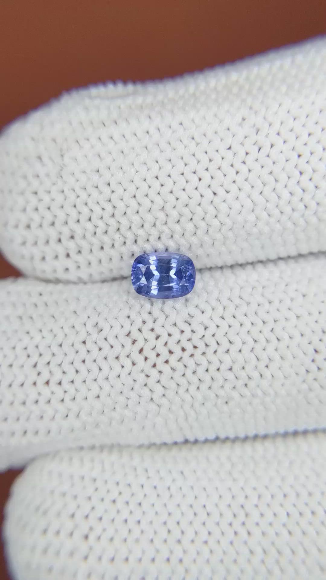 0.55 Ct. Blue Sapphire from Ceylon (Sri Lanka) Size Video