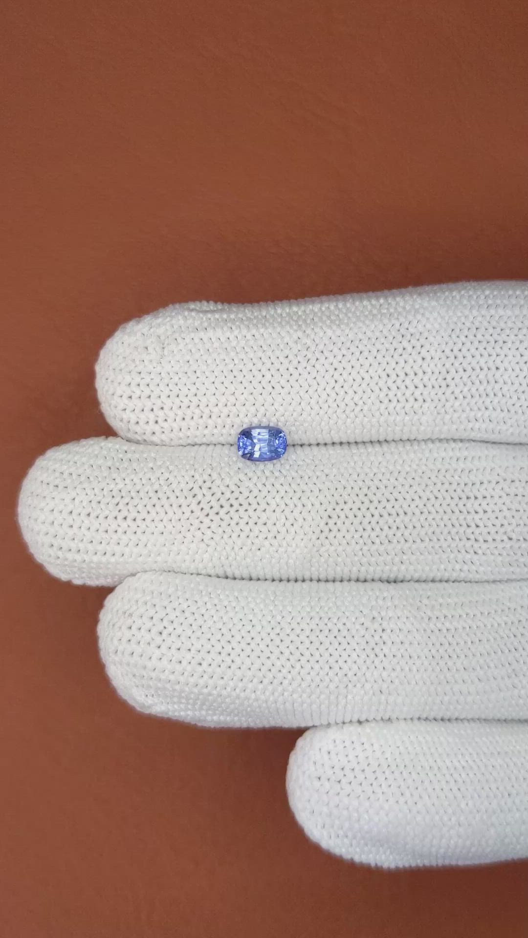 0.55 Ct. Blue Sapphire from Ceylon (Sri Lanka) Size Video