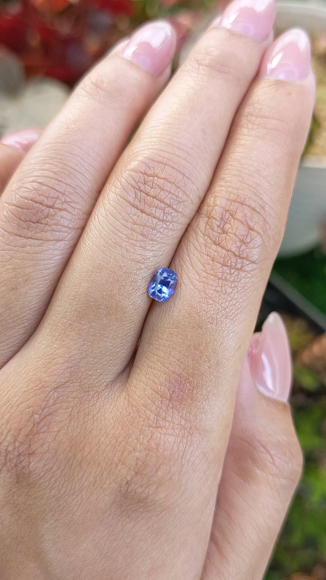 0.80 Ct. Blue Sapphire from Ceylon (Sri Lanka) Size Video