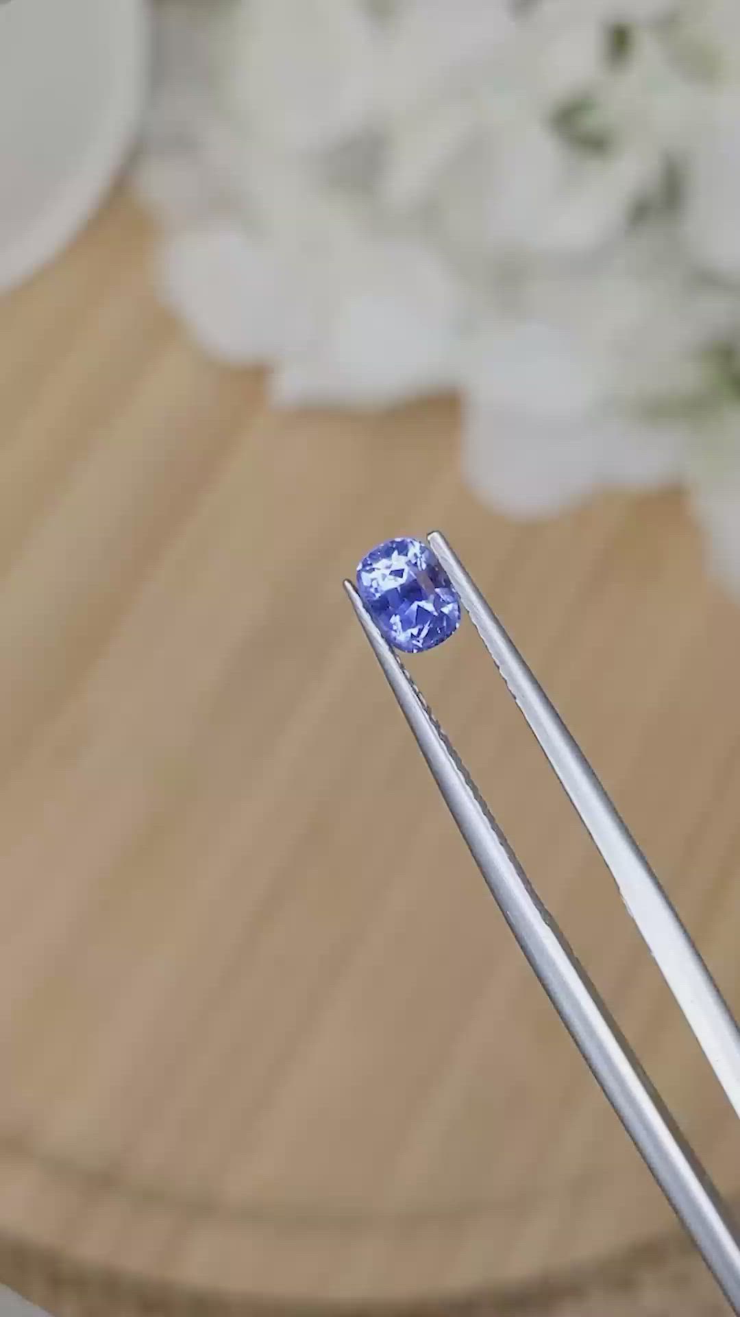 0.80 Ct. Blue Sapphire from Ceylon (Sri Lanka) Size Video