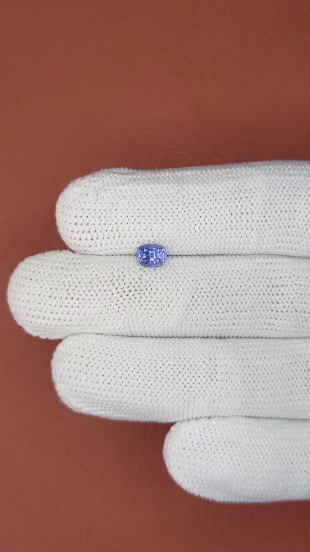 0.80 Ct. Blue Sapphire from Ceylon (Sri Lanka) Size Video