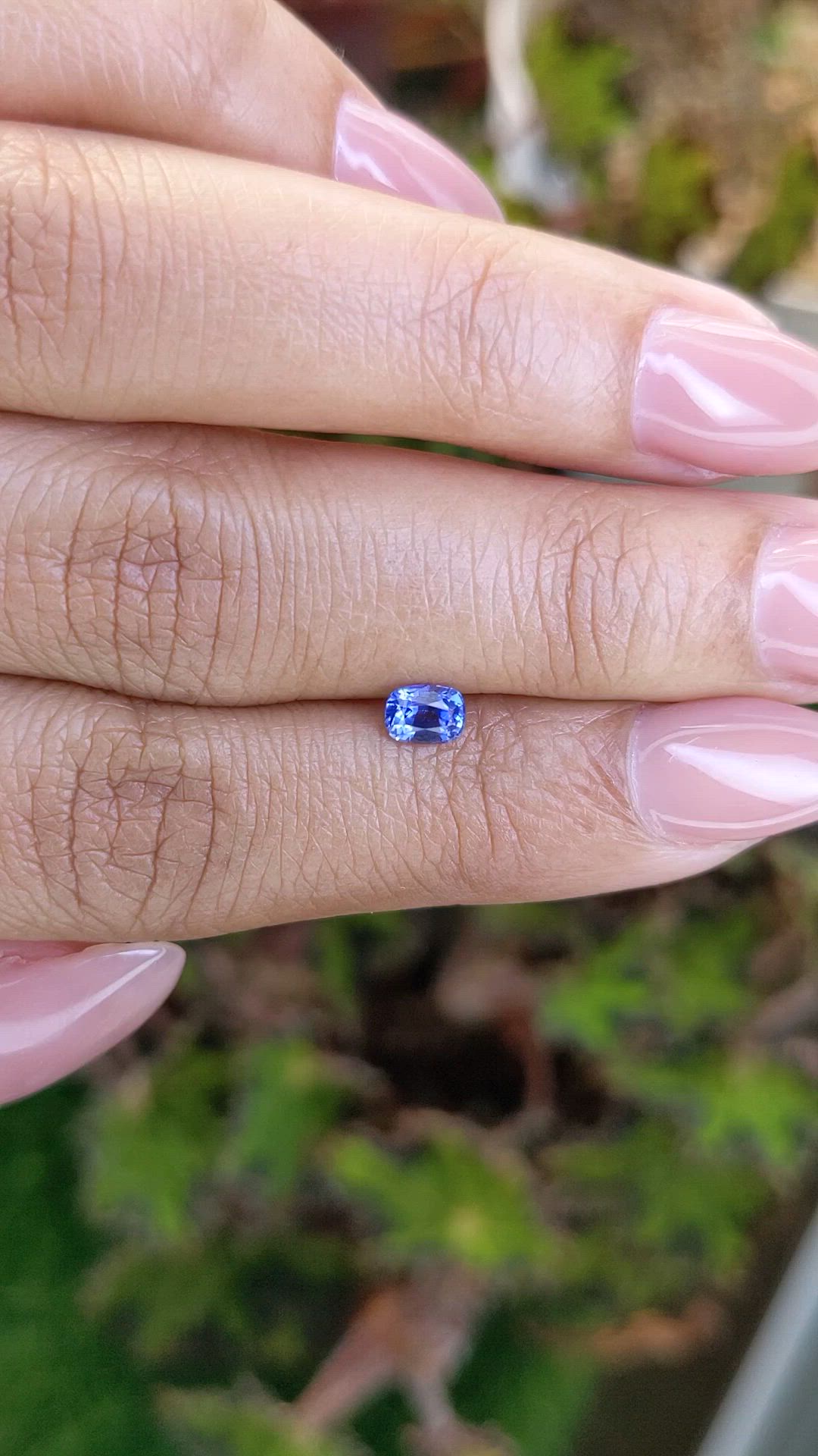0.48 Ct. Blue Sapphire from Ceylon (Sri Lanka) Size Video