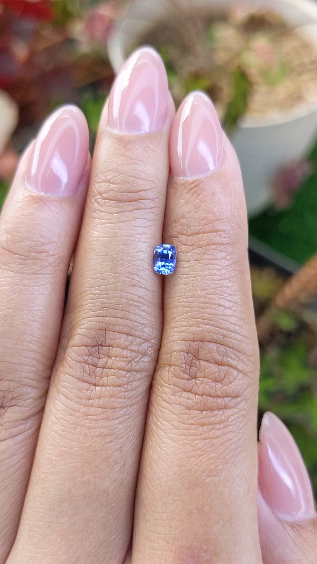 0.48 Ct. Blue Sapphire from Ceylon (Sri Lanka) Size Video