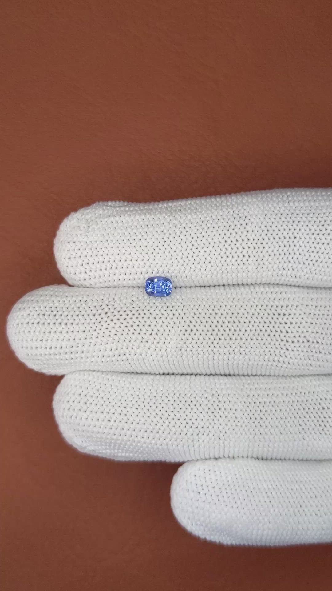 0.48 Ct. Blue Sapphire from Ceylon (Sri Lanka) Size Video