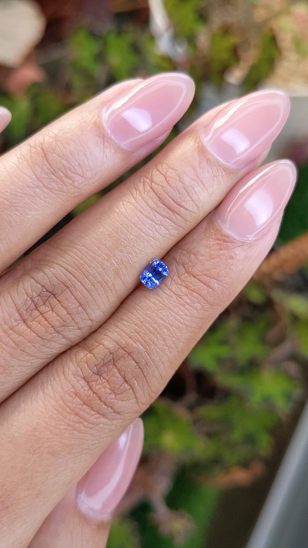 0.48 Ct. Blue Sapphire from Ceylon (Sri Lanka) Size Video