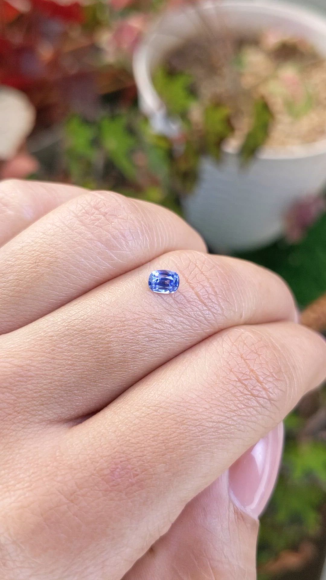 0.48 Ct. Blue Sapphire from Ceylon (Sri Lanka) Size Video