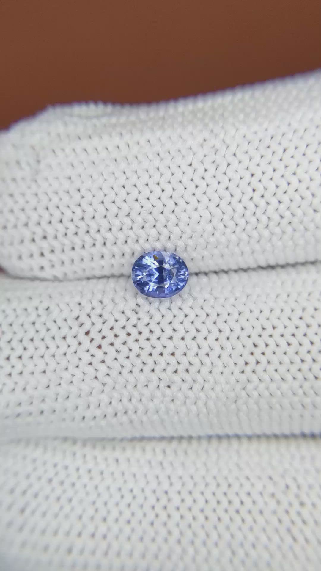 0.58 Ct. Blue Sapphire from Ceylon (Sri Lanka) Size Video