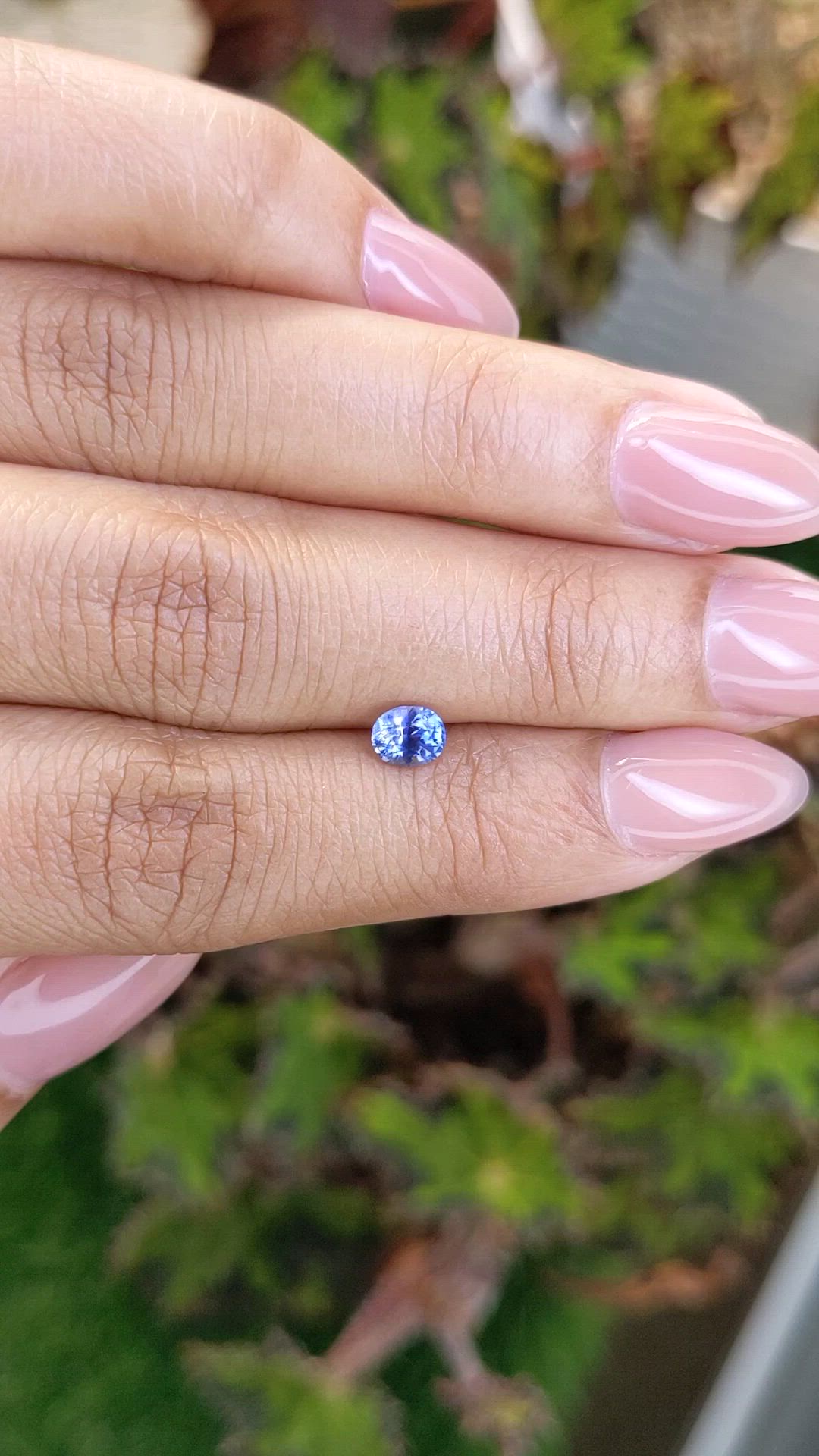 0.58 Ct. Blue Sapphire from Ceylon (Sri Lanka) Size Video