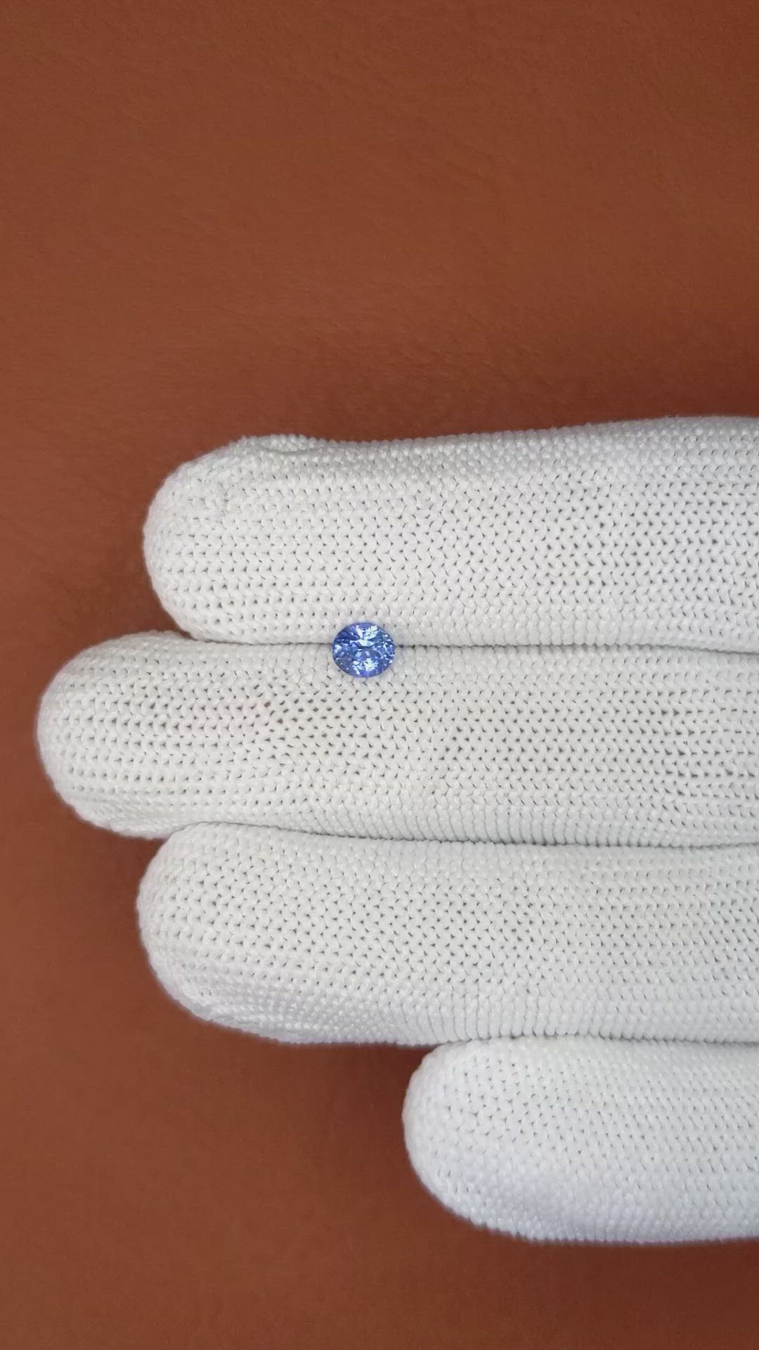 0.51 Ct. Blue Sapphire from Ceylon (Sri Lanka) Size Video
