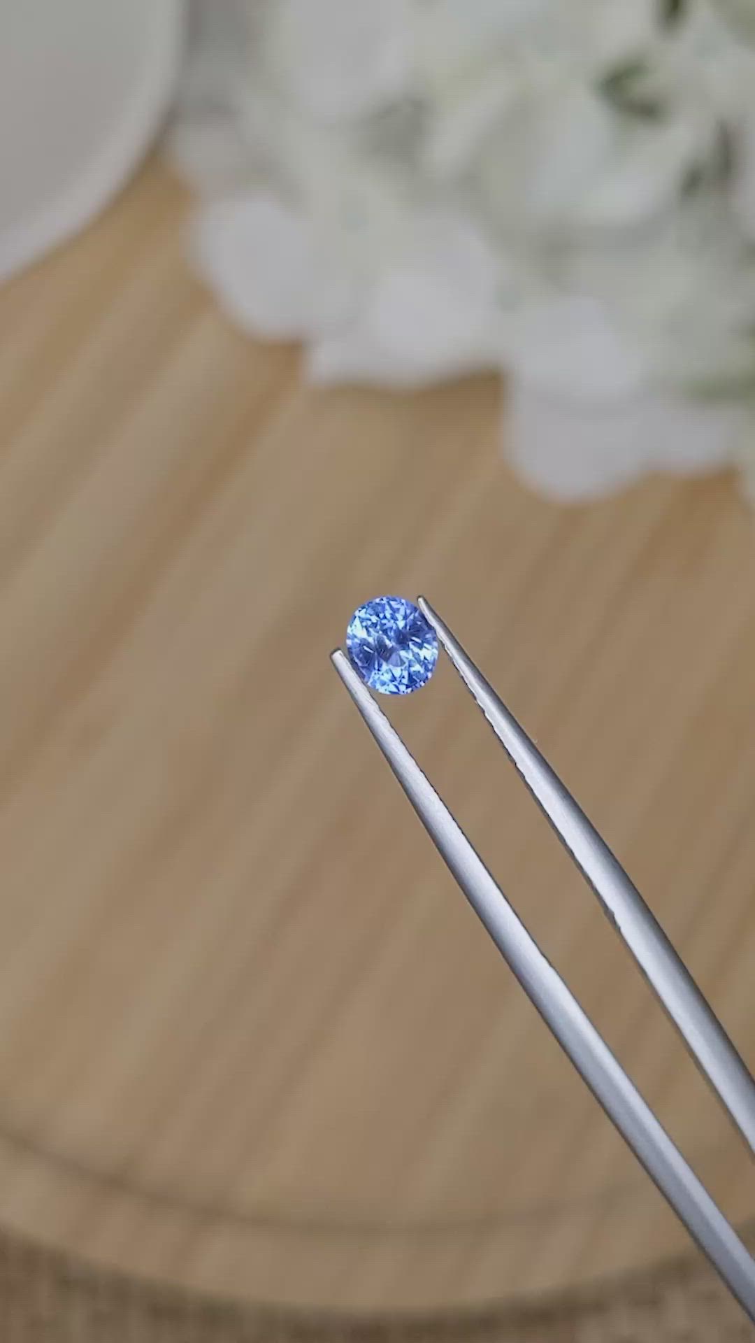 0.51 Ct. Blue Sapphire from Ceylon (Sri Lanka) Size Video