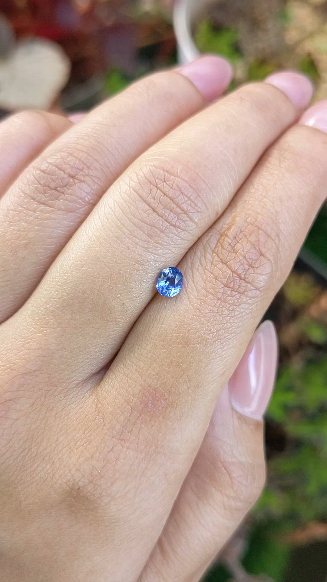 0.51 Ct. Blue Sapphire from Ceylon (Sri Lanka) Size Video