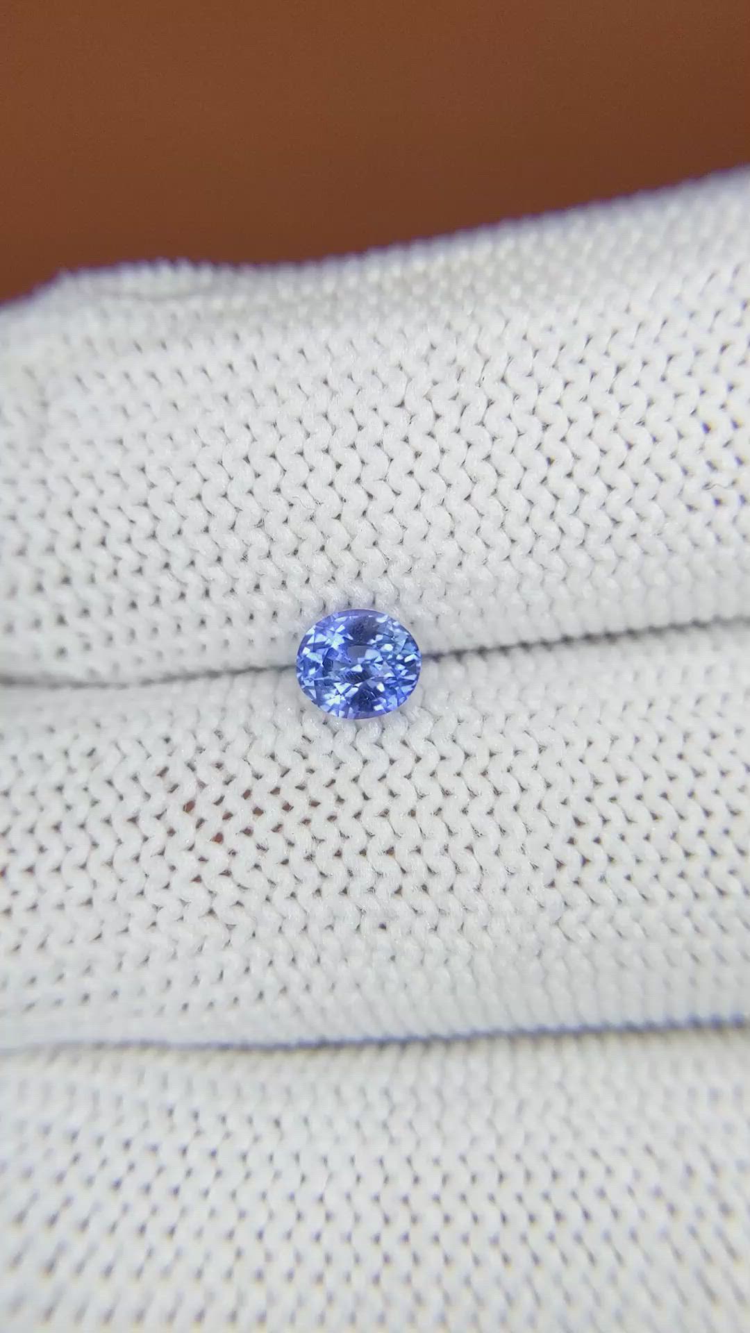 0.51 Ct. Blue Sapphire from Ceylon (Sri Lanka) Size Video