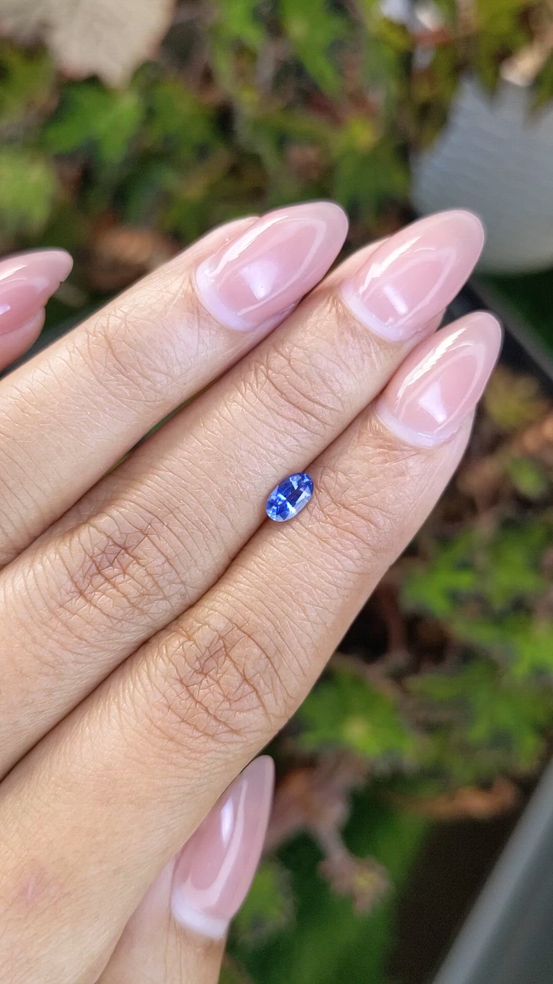 0.47 Ct. Blue Sapphire from Ceylon (Sri Lanka) Size Video