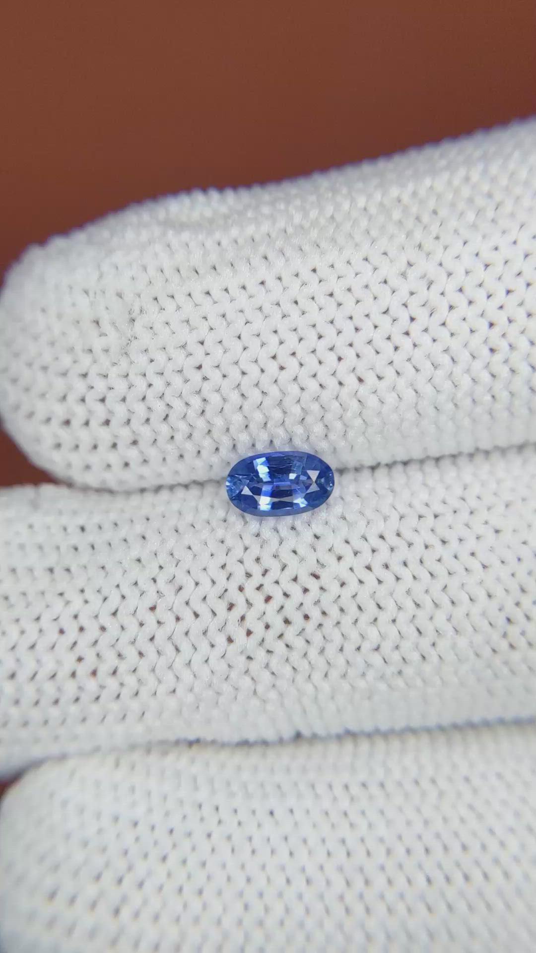 0.47 Ct. Blue Sapphire from Ceylon (Sri Lanka) Size Video