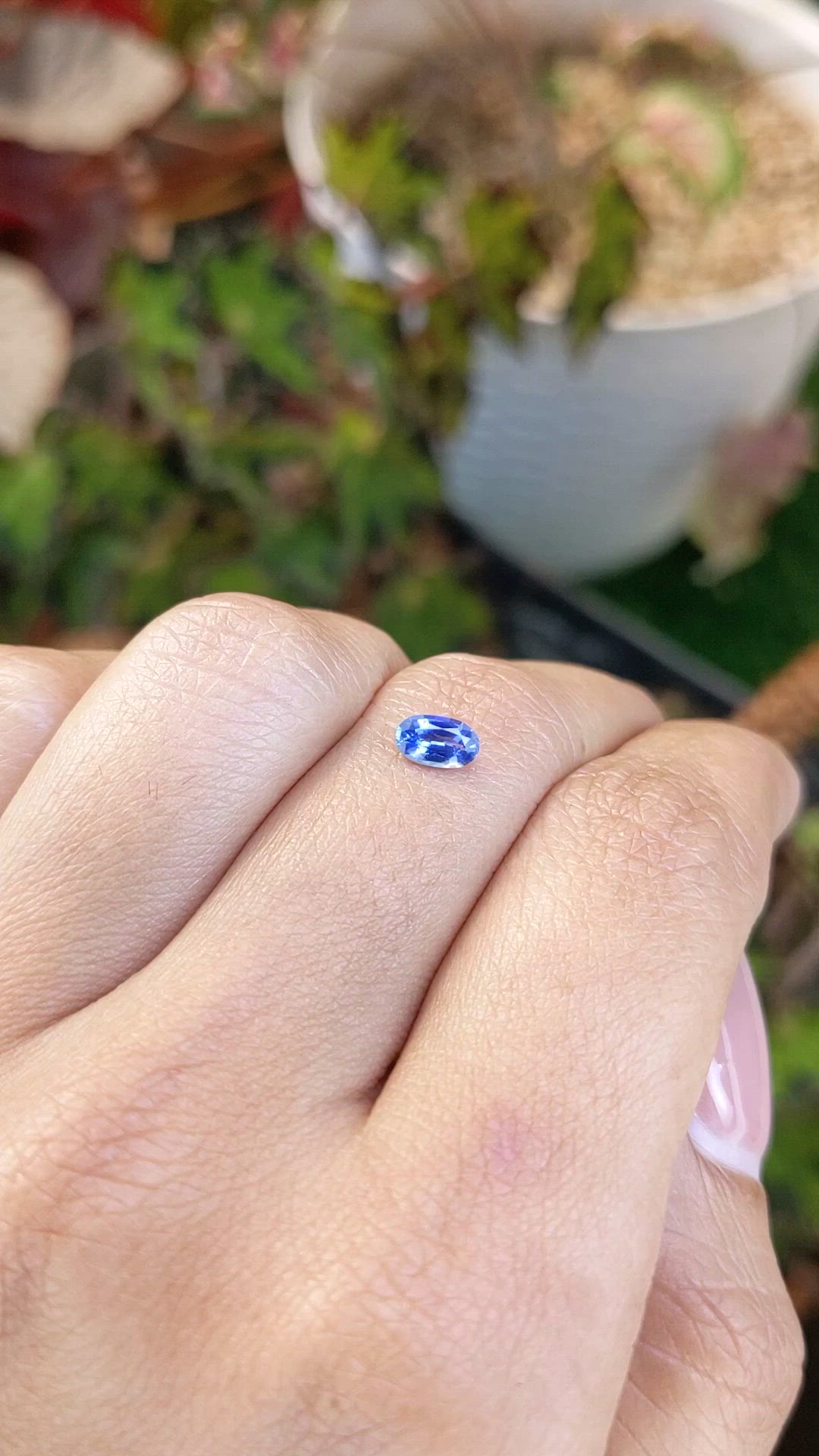 0.47 Ct. Blue Sapphire from Ceylon (Sri Lanka) Size Video