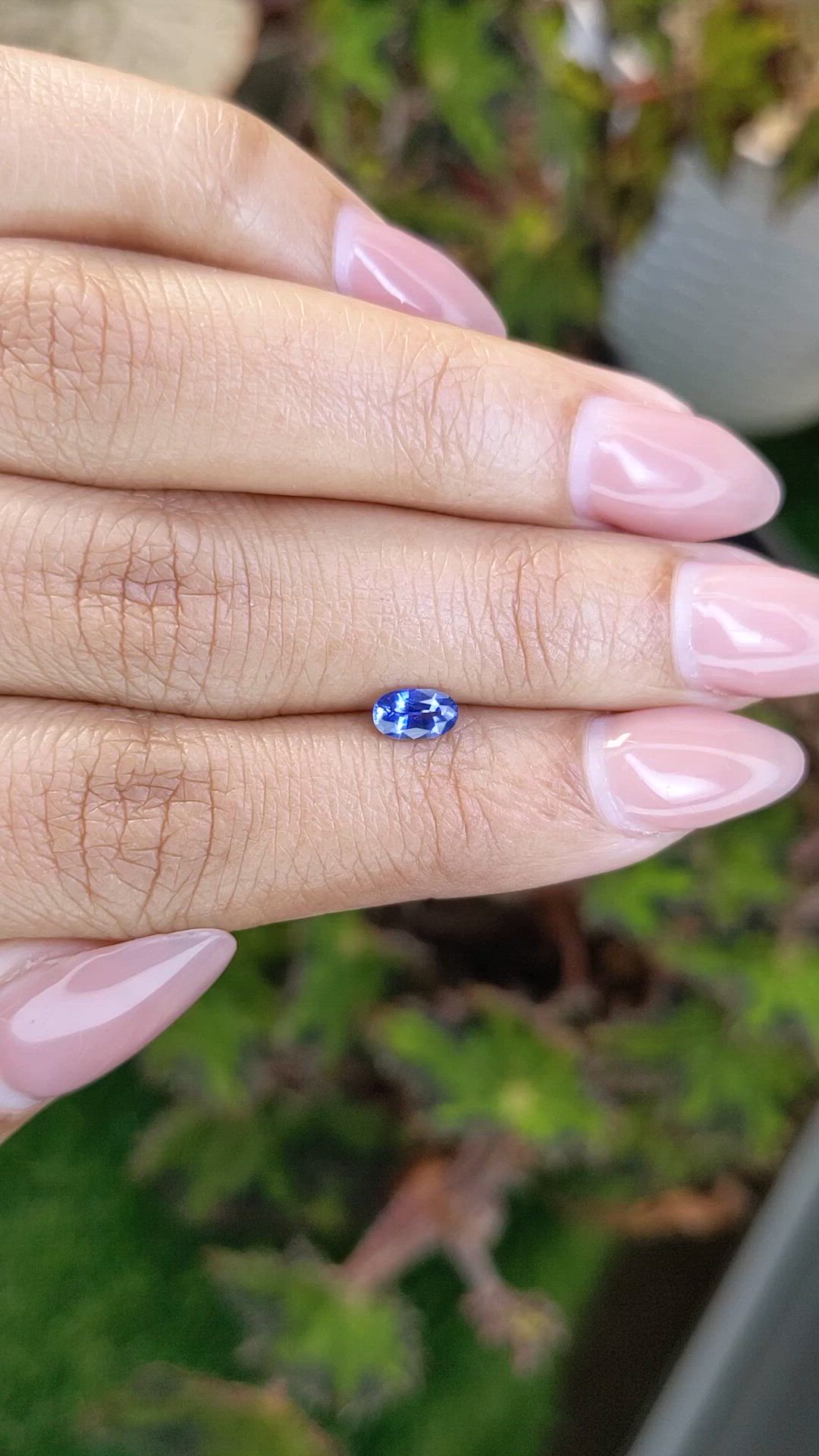 0.47 Ct. Blue Sapphire from Ceylon (Sri Lanka) Size Video