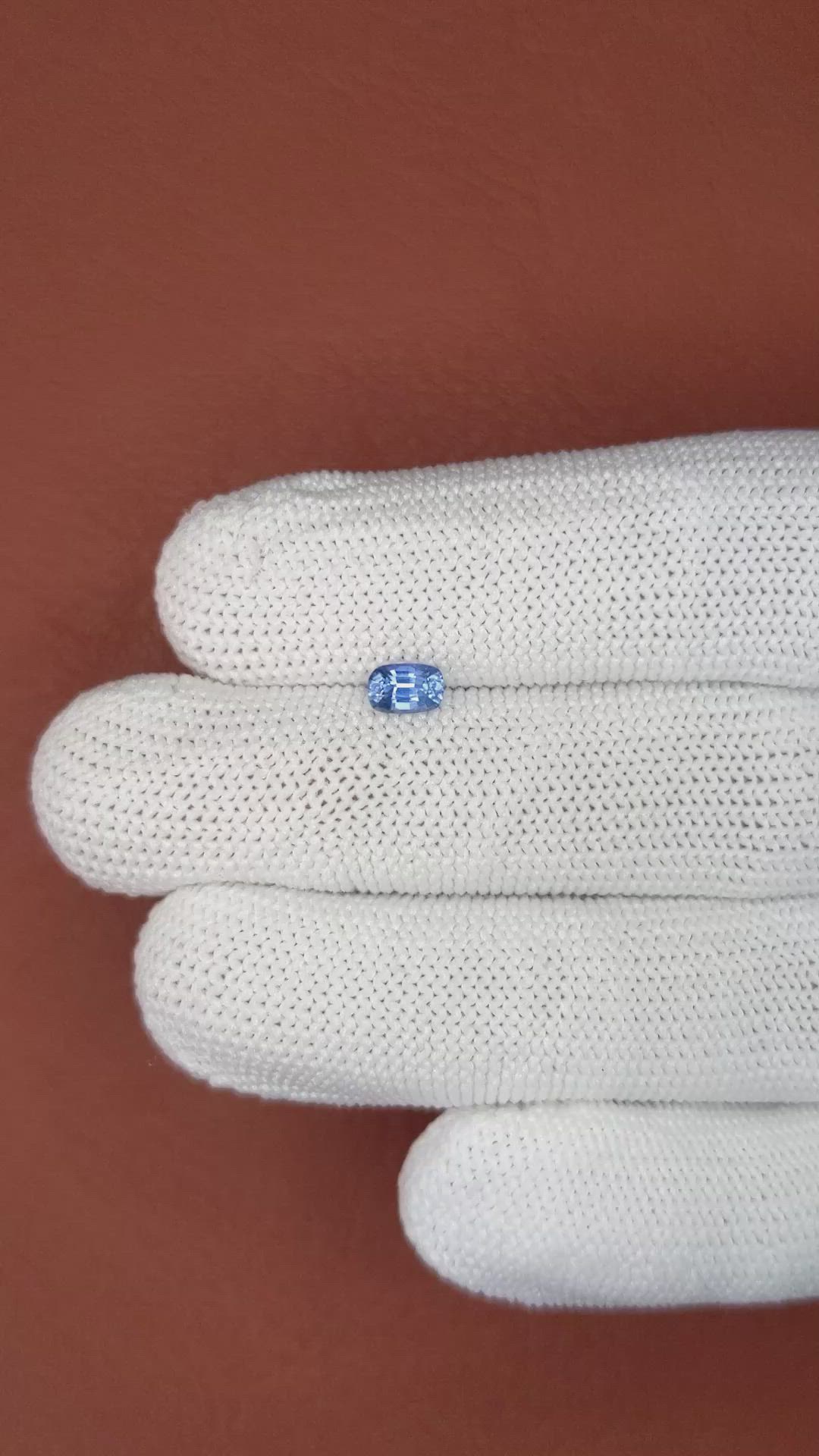 0.51 Ct. Blue Sapphire from Ceylon (Sri Lanka) Size Video