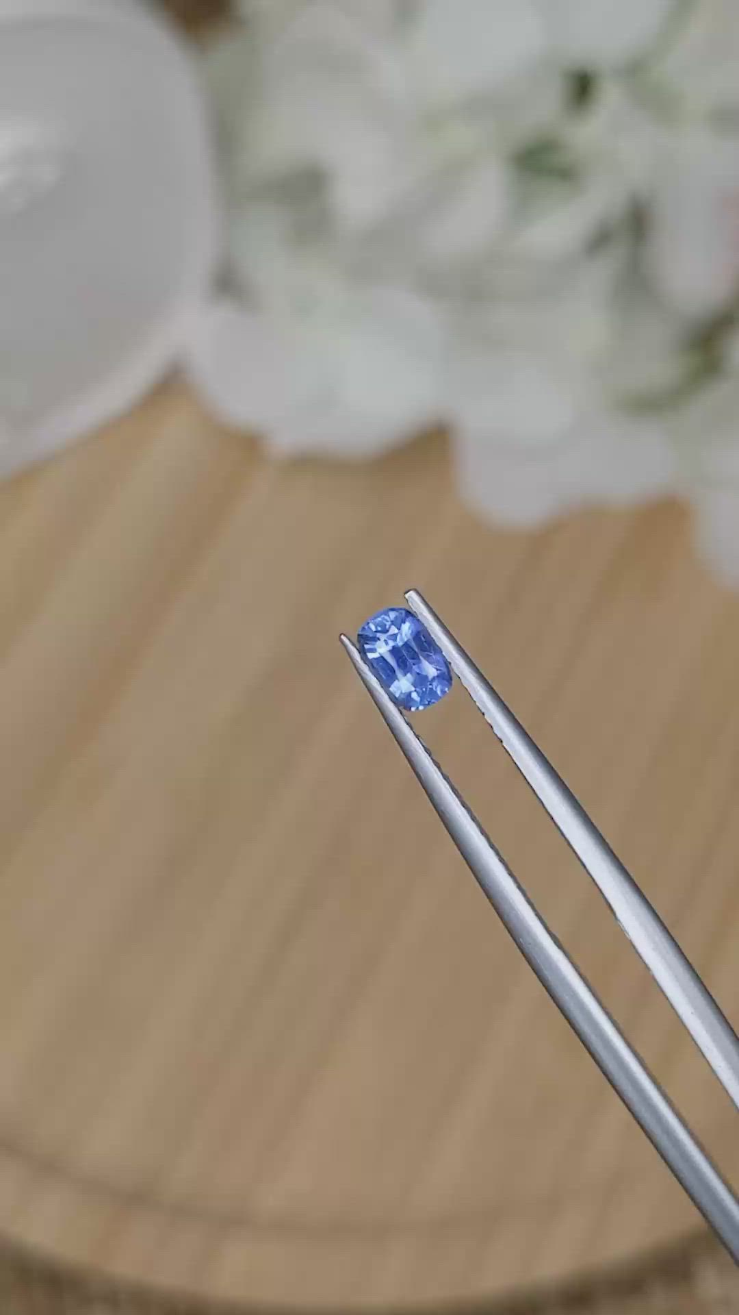0.51 Ct. Blue Sapphire from Ceylon (Sri Lanka) Size Video