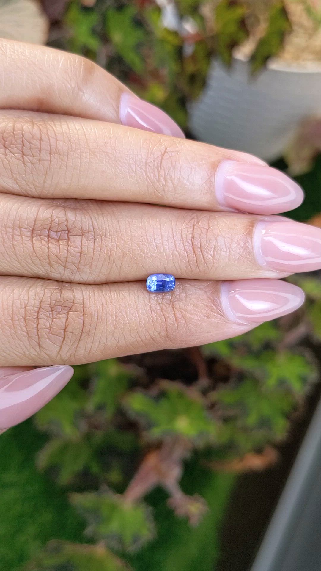 0.51 Ct. Blue Sapphire from Ceylon (Sri Lanka) Size Video