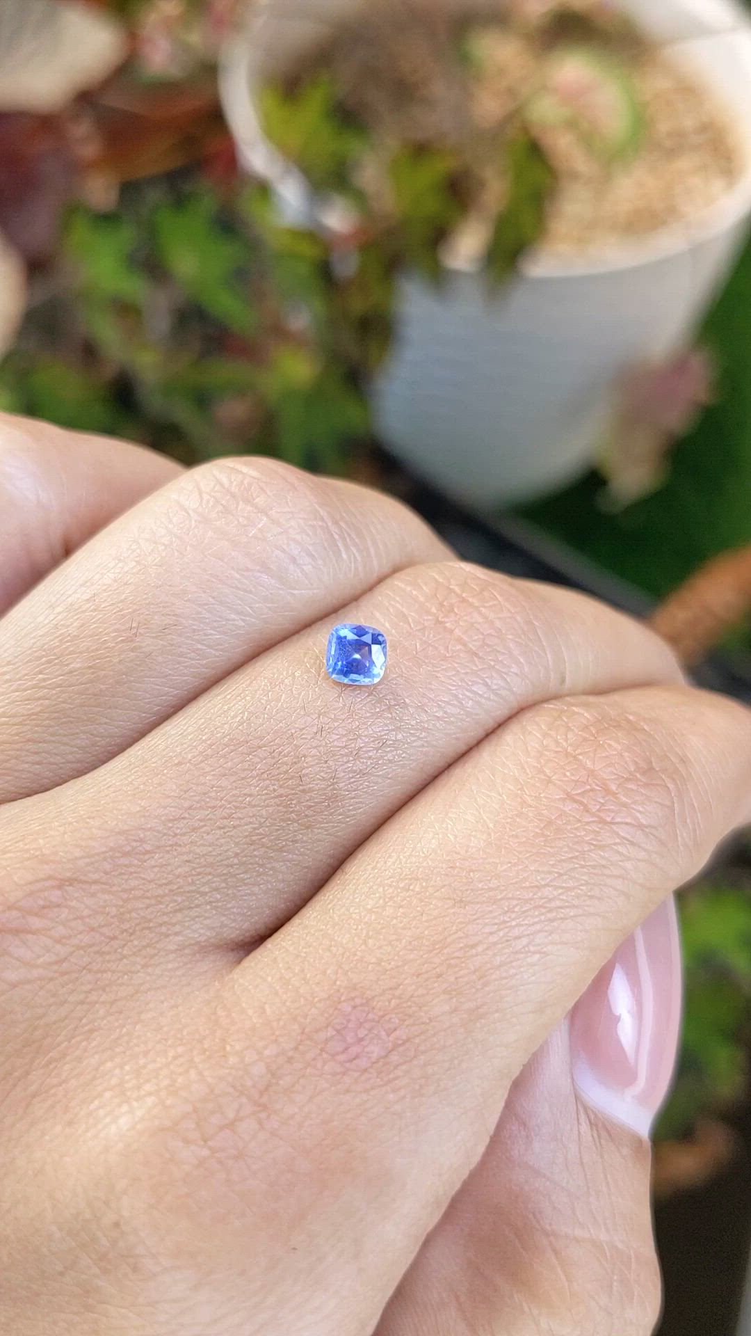 0.44 Ct. Blue Sapphire from Ceylon (Sri Lanka) Size Video