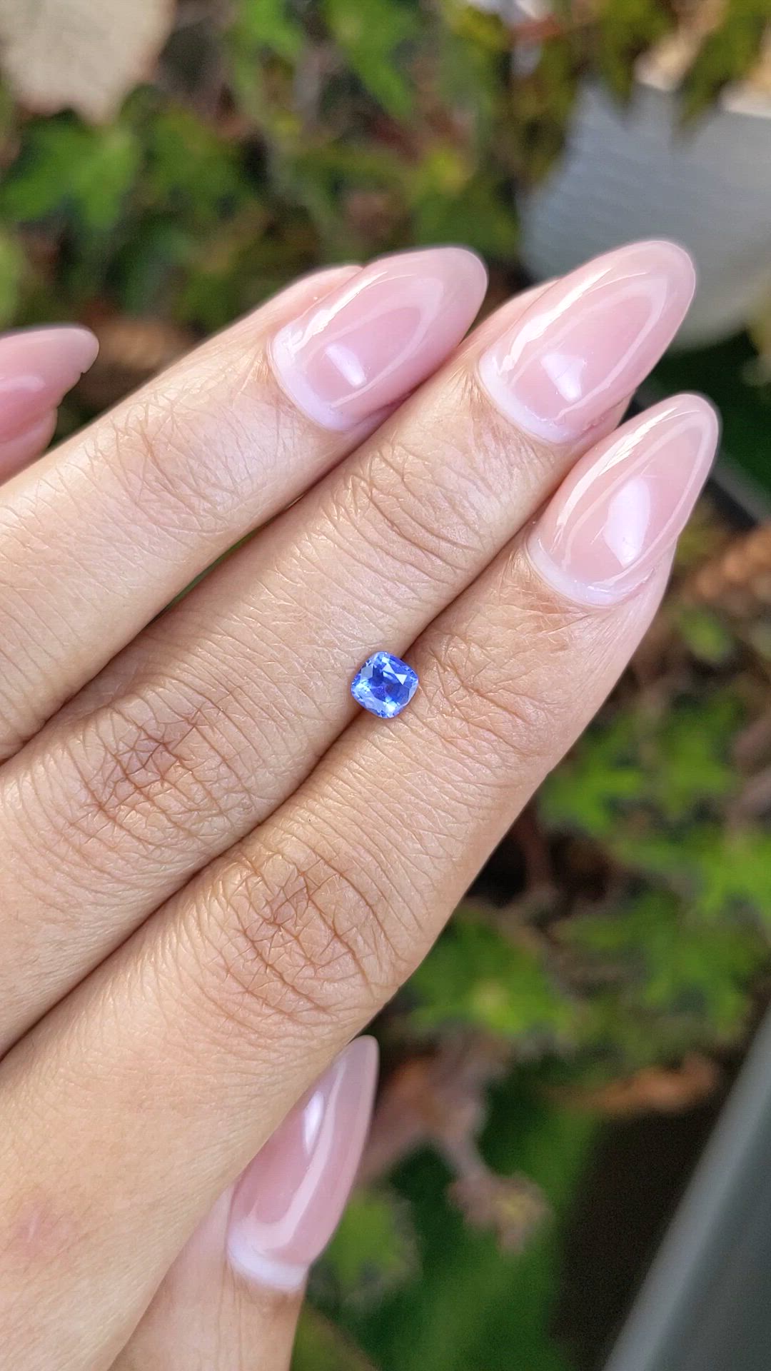 0.44 Ct. Blue Sapphire from Ceylon (Sri Lanka) Size Video