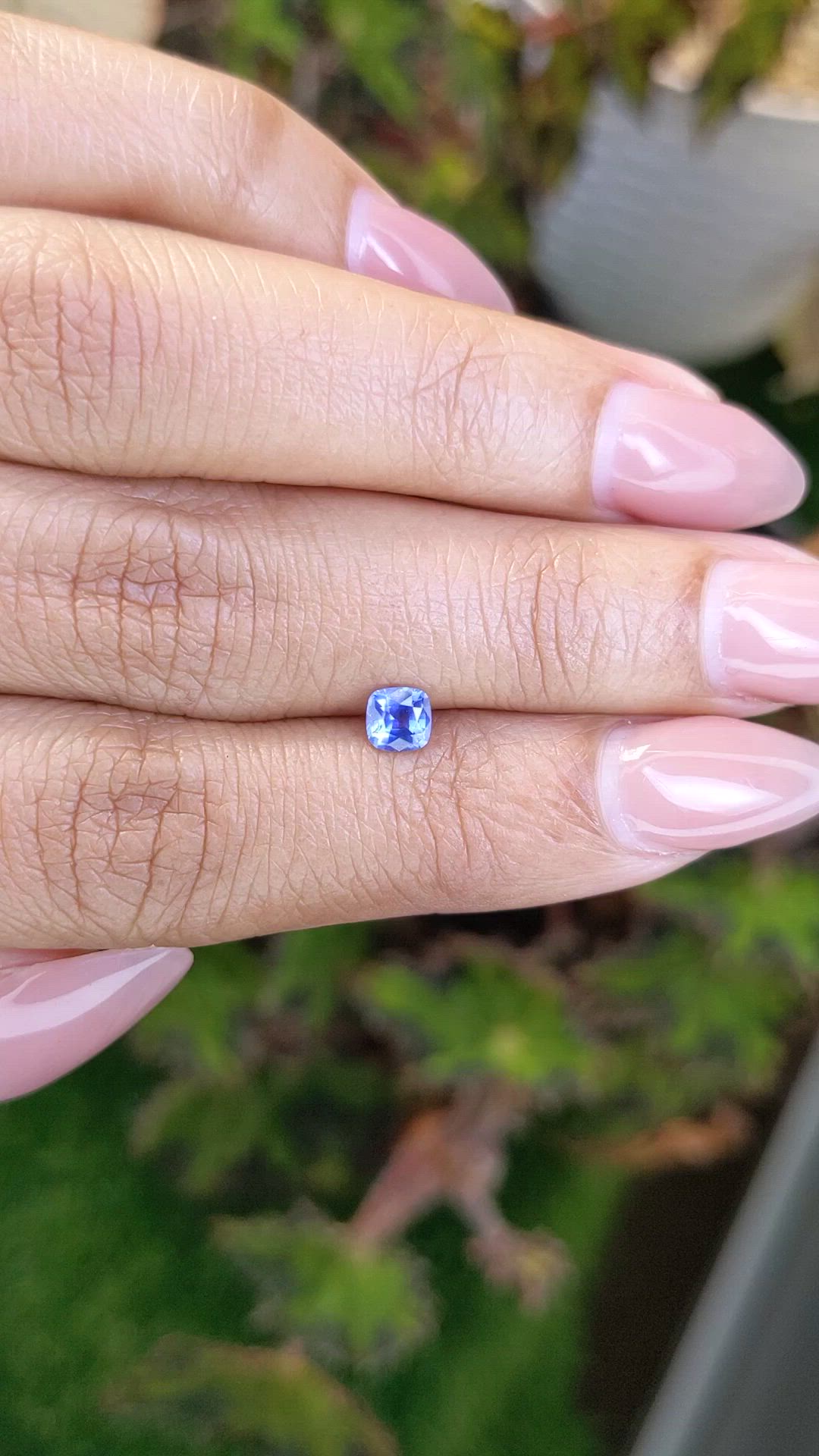 0.44 Ct. Blue Sapphire from Ceylon (Sri Lanka) Size Video