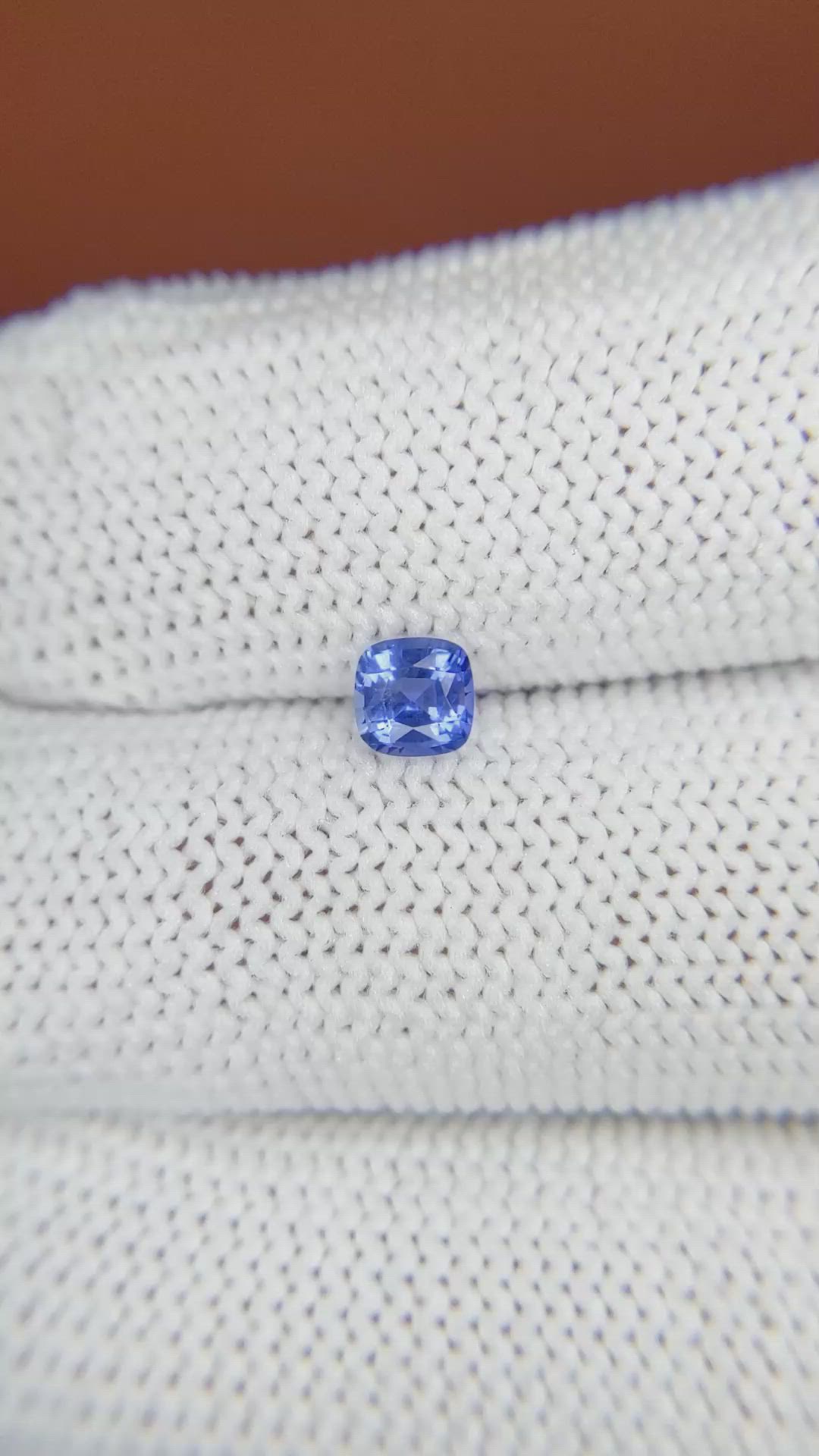 0.44 Ct. Blue Sapphire from Ceylon (Sri Lanka) Size Video