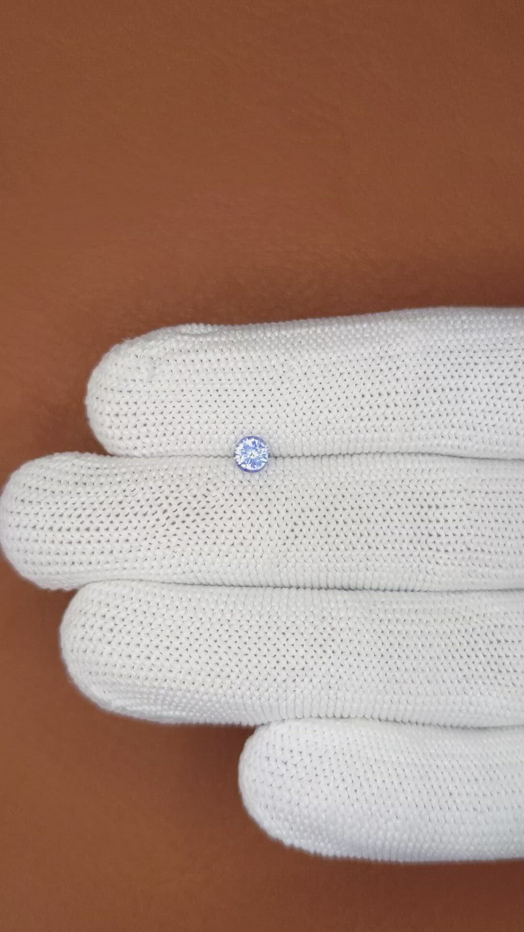 0.37 Ct. Blue Sapphire from Ceylon (Sri Lanka) Size Video