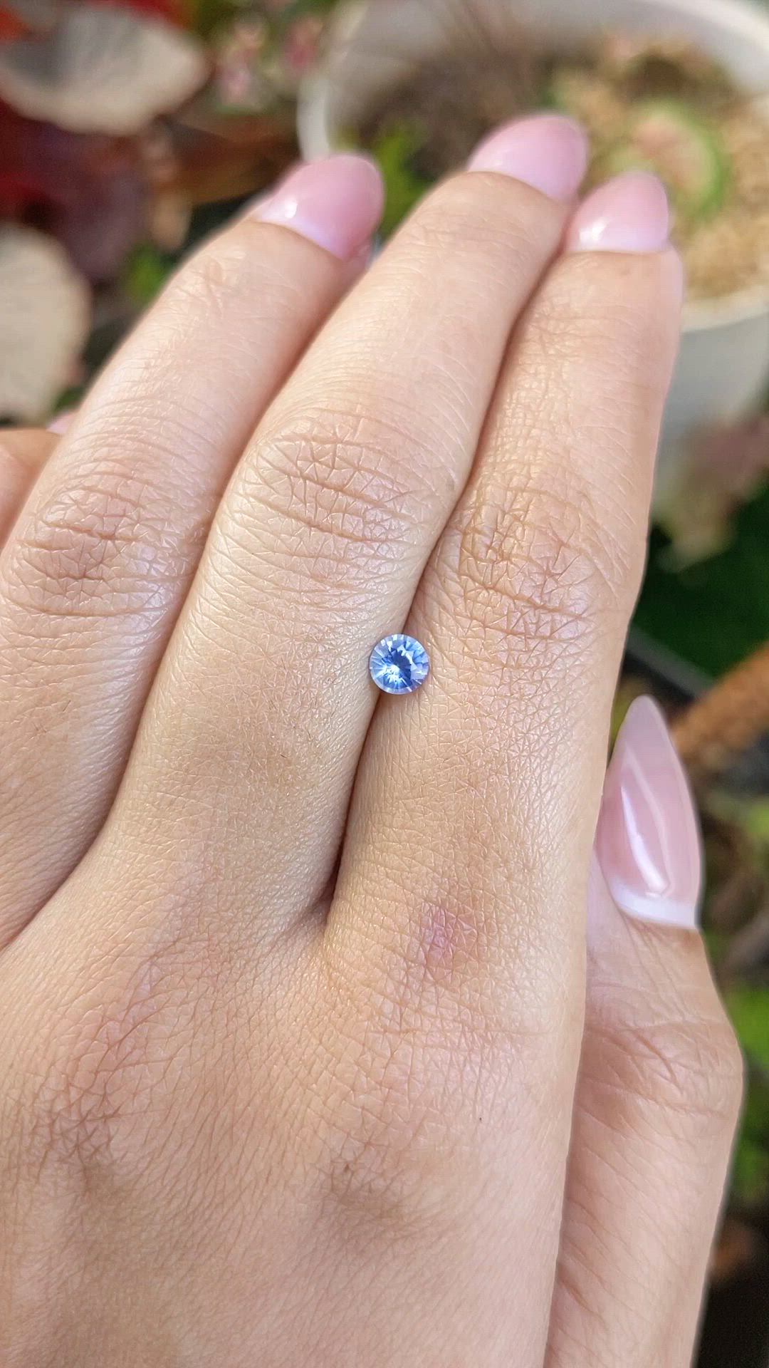 0.37 Ct. Blue Sapphire from Ceylon (Sri Lanka) Size Video