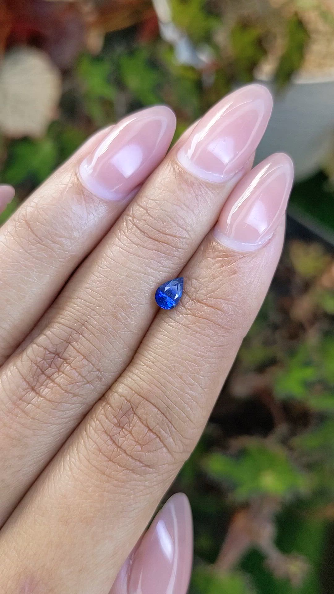 0.46 Ct. Blue Sapphire from Ceylon (Sri Lanka) Size Video