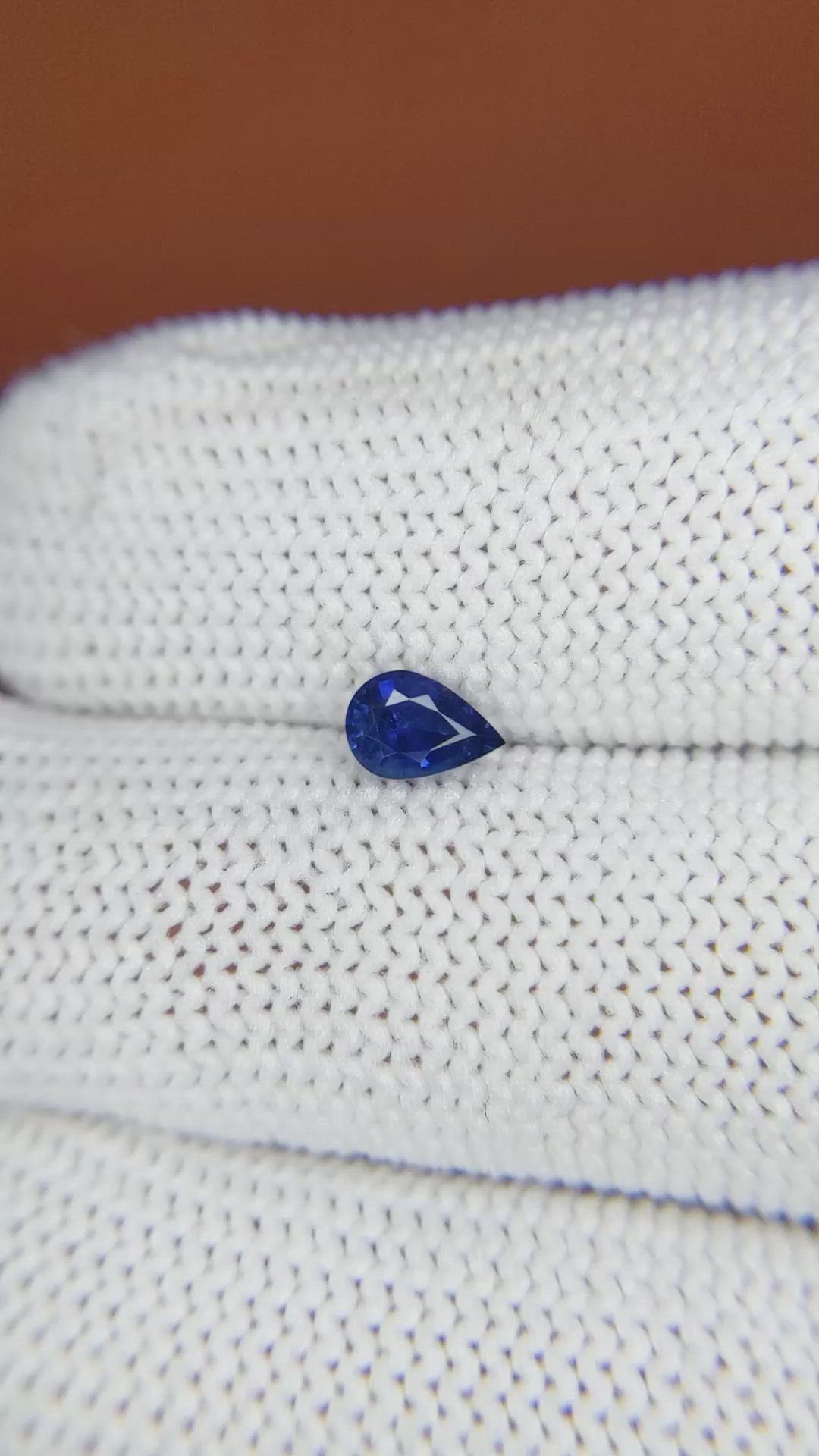 0.46 Ct. Blue Sapphire from Ceylon (Sri Lanka) Size Video