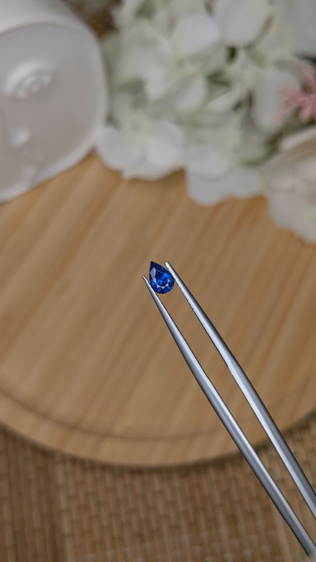 0.46 Ct. Blue Sapphire from Ceylon (Sri Lanka) Size Video