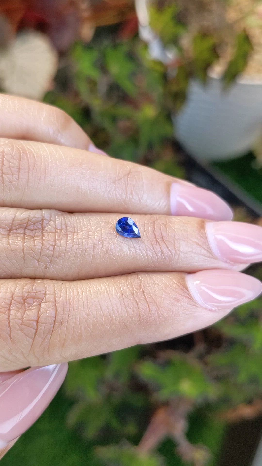 0.46 Ct. Blue Sapphire from Ceylon (Sri Lanka) Size Video