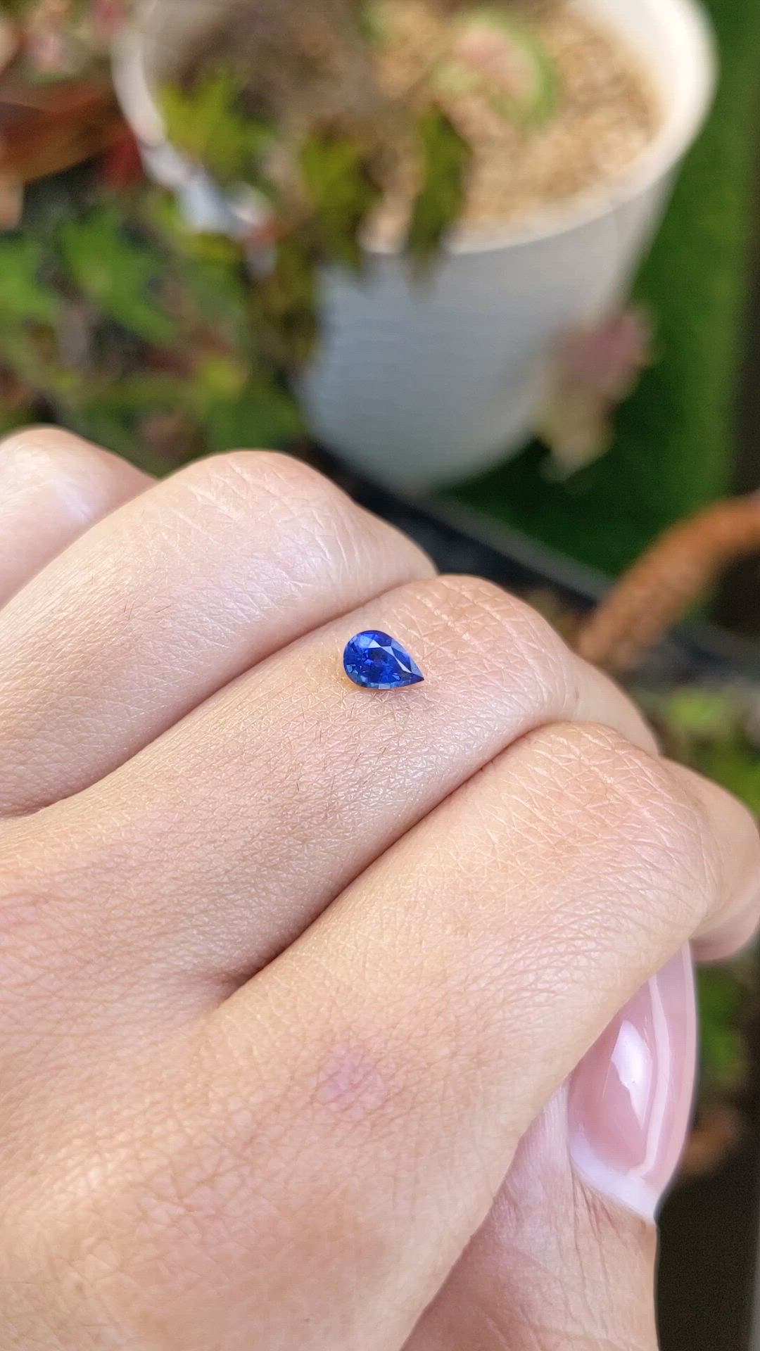 0.46 Ct. Blue Sapphire from Ceylon (Sri Lanka) Size Video