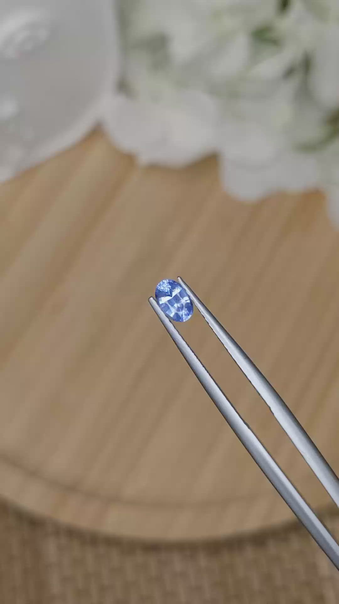 0.43 Ct. Blue Sapphire from Ceylon (Sri Lanka) Size Video