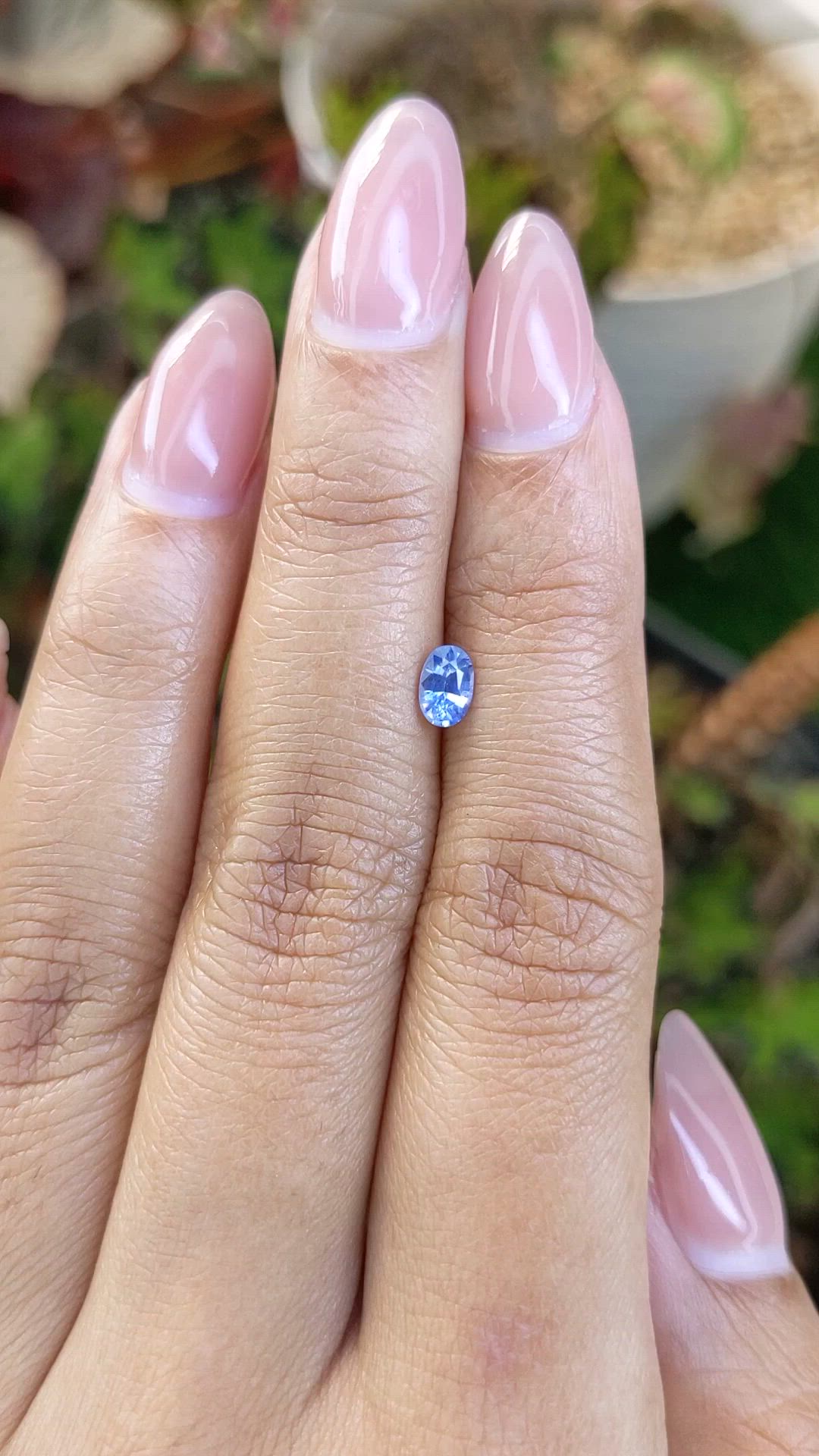 0.43 Ct. Blue Sapphire from Ceylon (Sri Lanka) Size Video