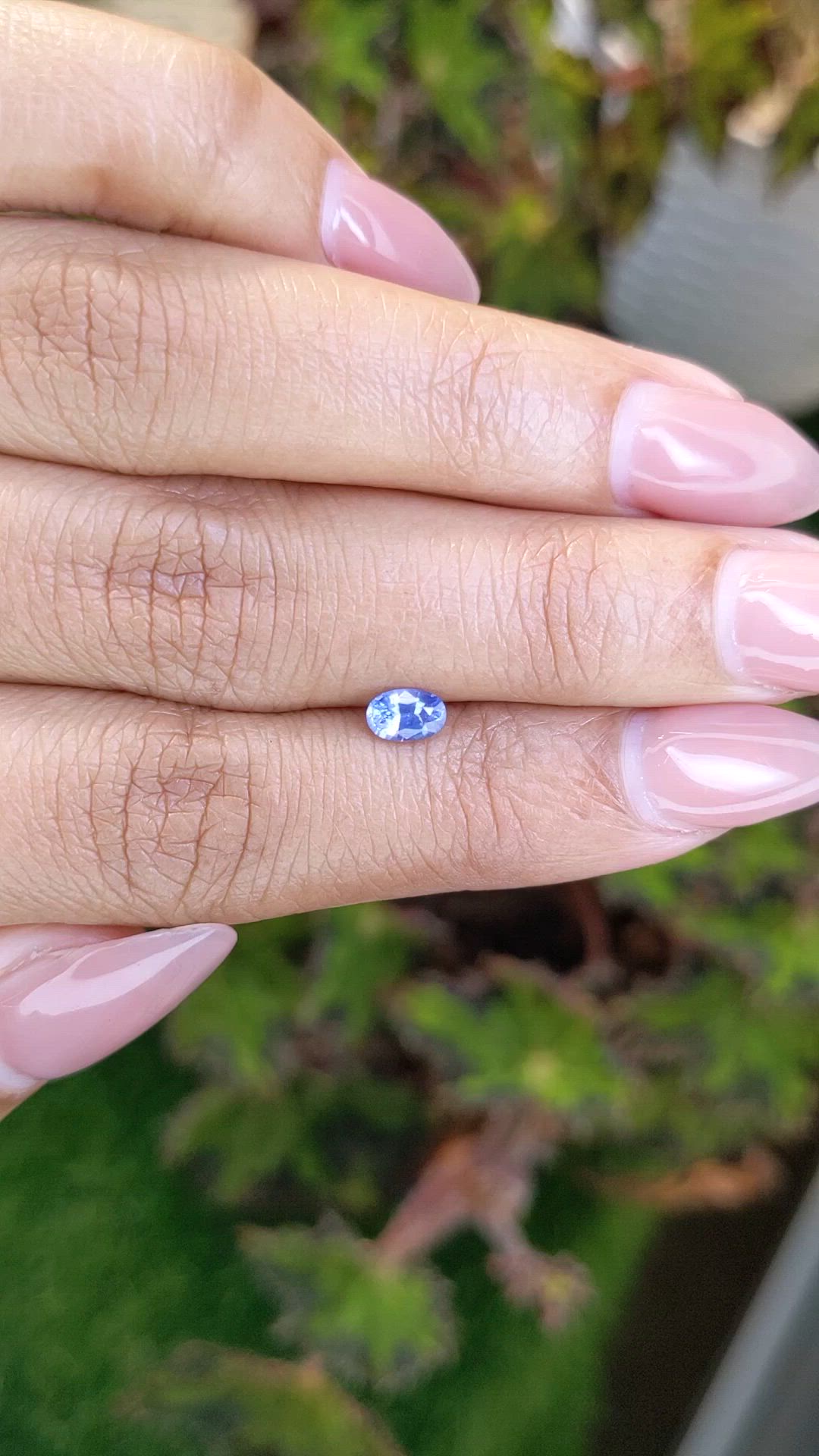 0.43 Ct. Blue Sapphire from Ceylon (Sri Lanka) Size Video