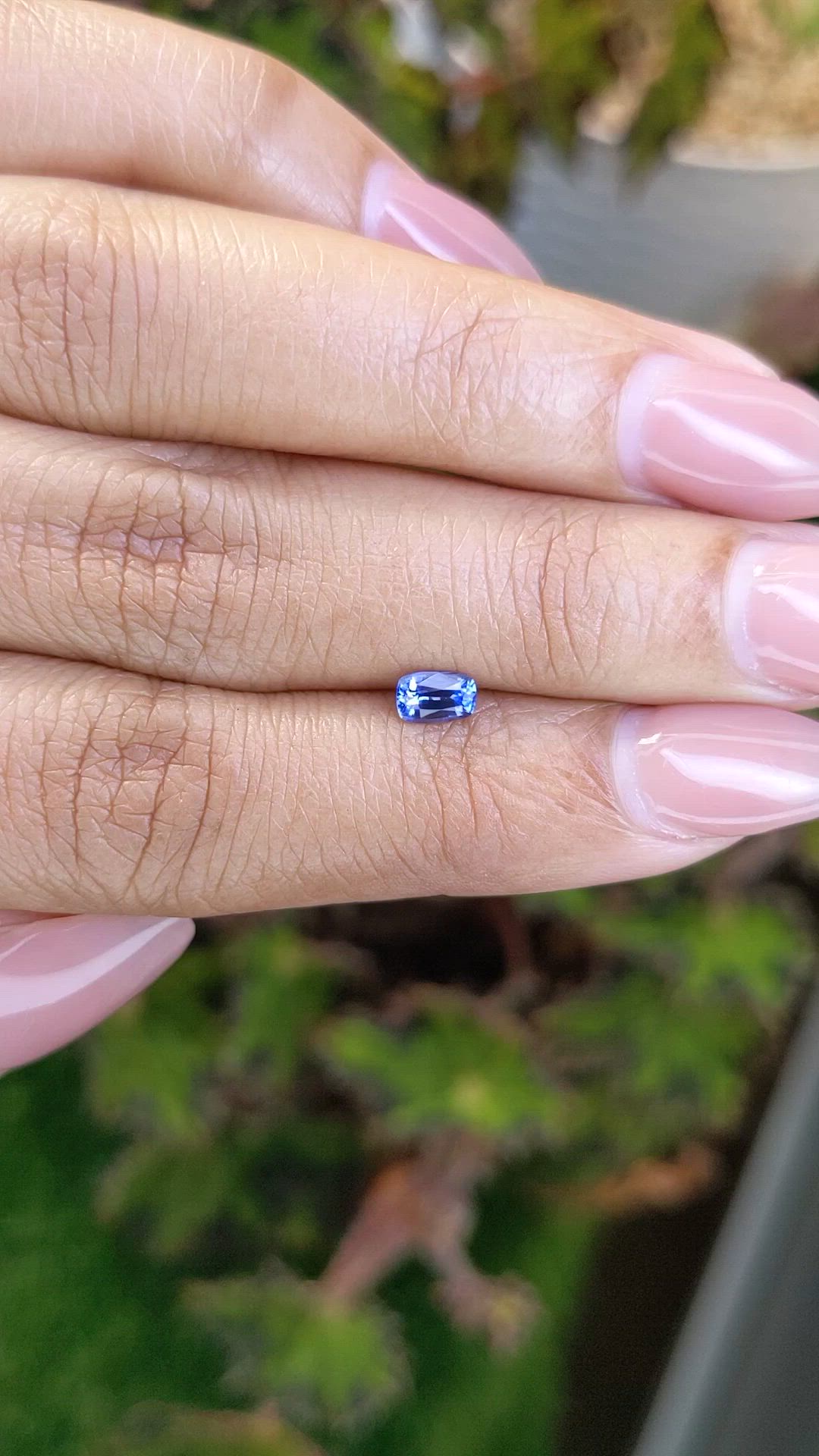 0.41 Ct. Blue Sapphire from Ceylon (Sri Lanka) Size Video