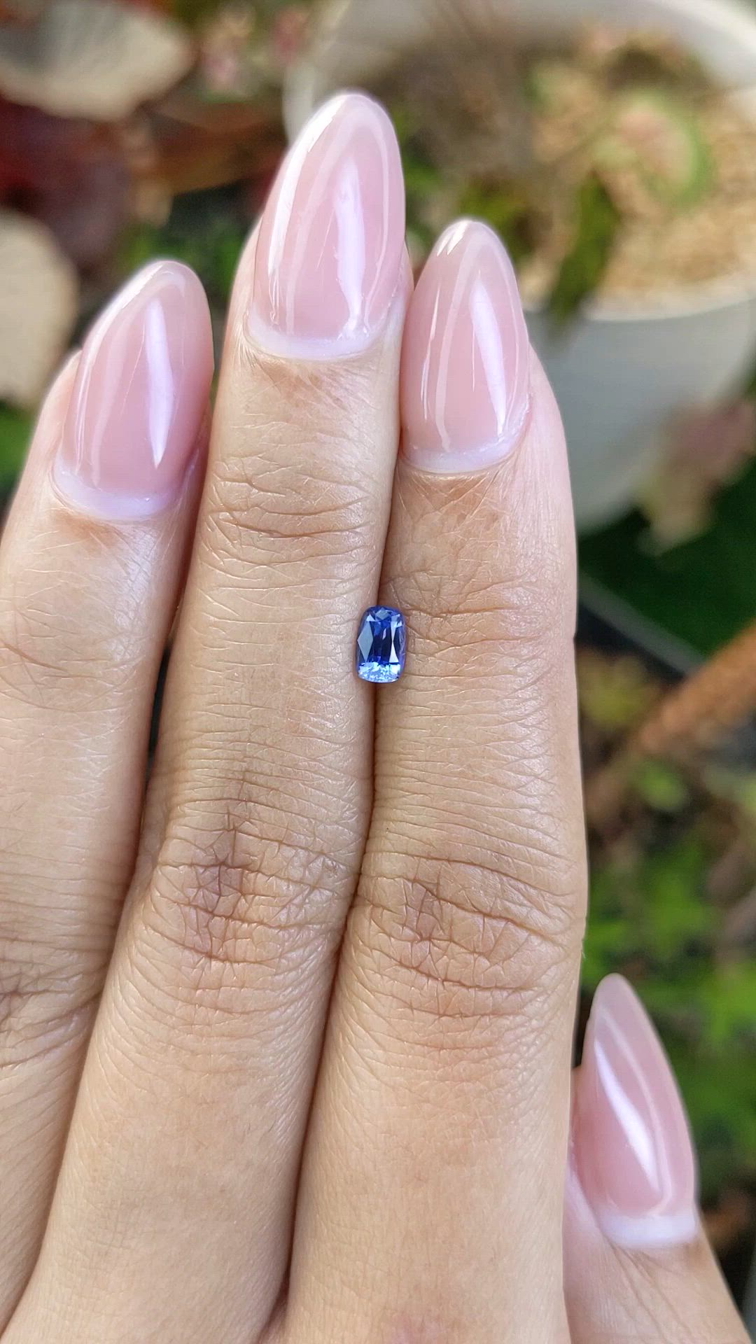 0.41 Ct. Blue Sapphire from Ceylon (Sri Lanka) Size Video