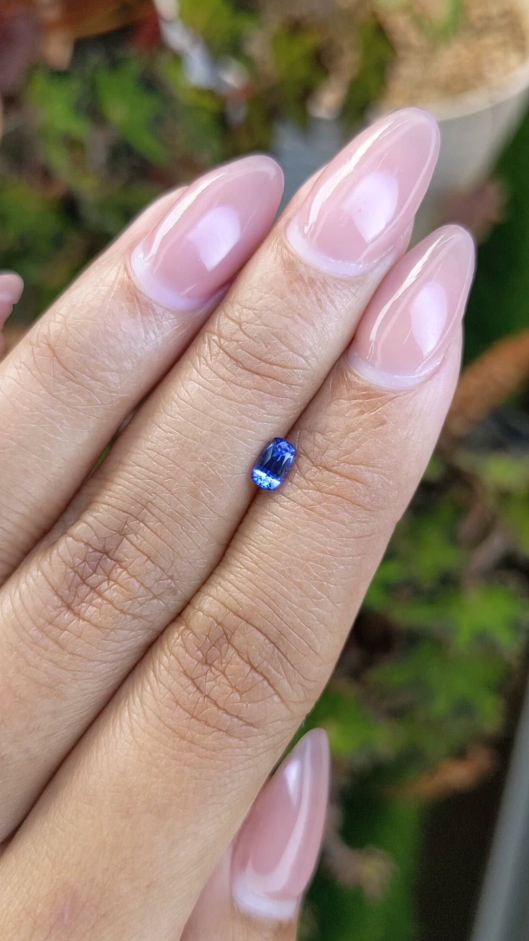 0.41 Ct. Blue Sapphire from Ceylon (Sri Lanka) Size Video