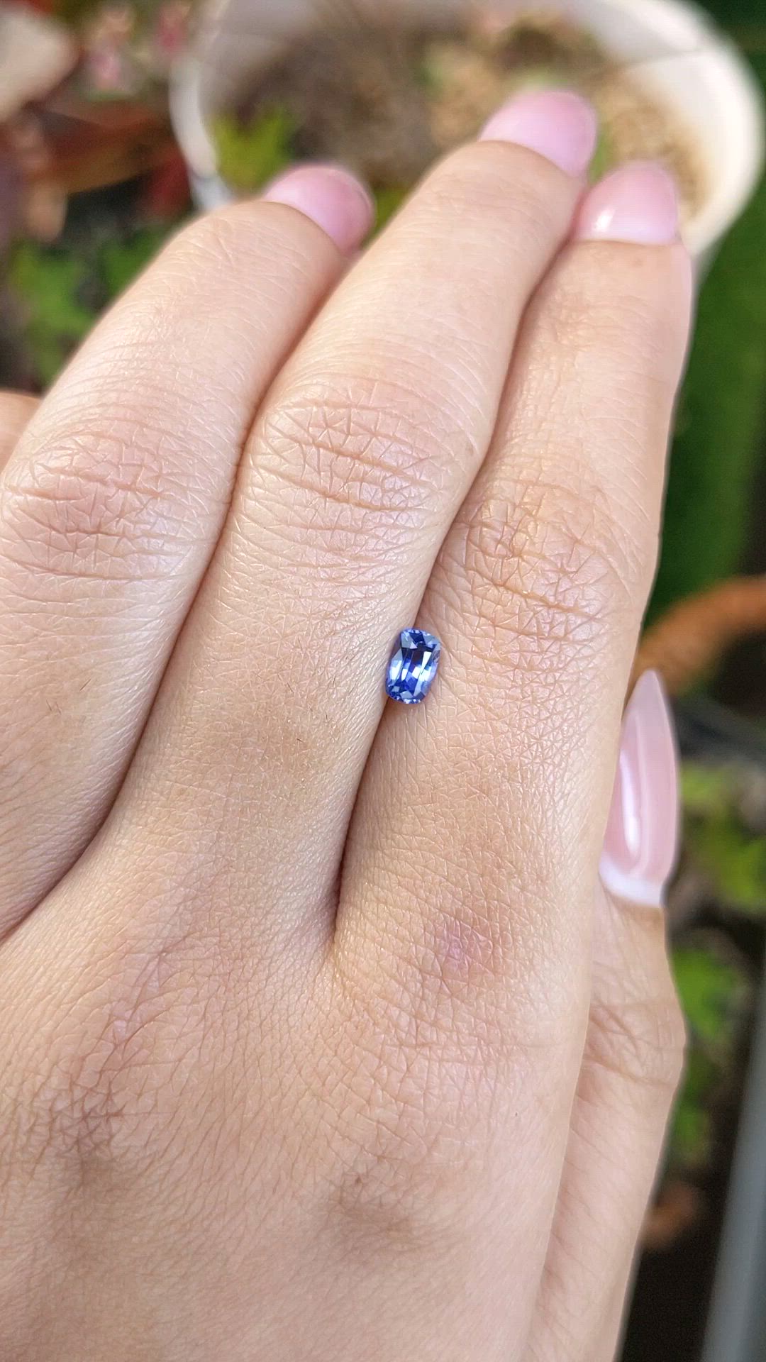0.41 Ct. Blue Sapphire from Ceylon (Sri Lanka) Size Video