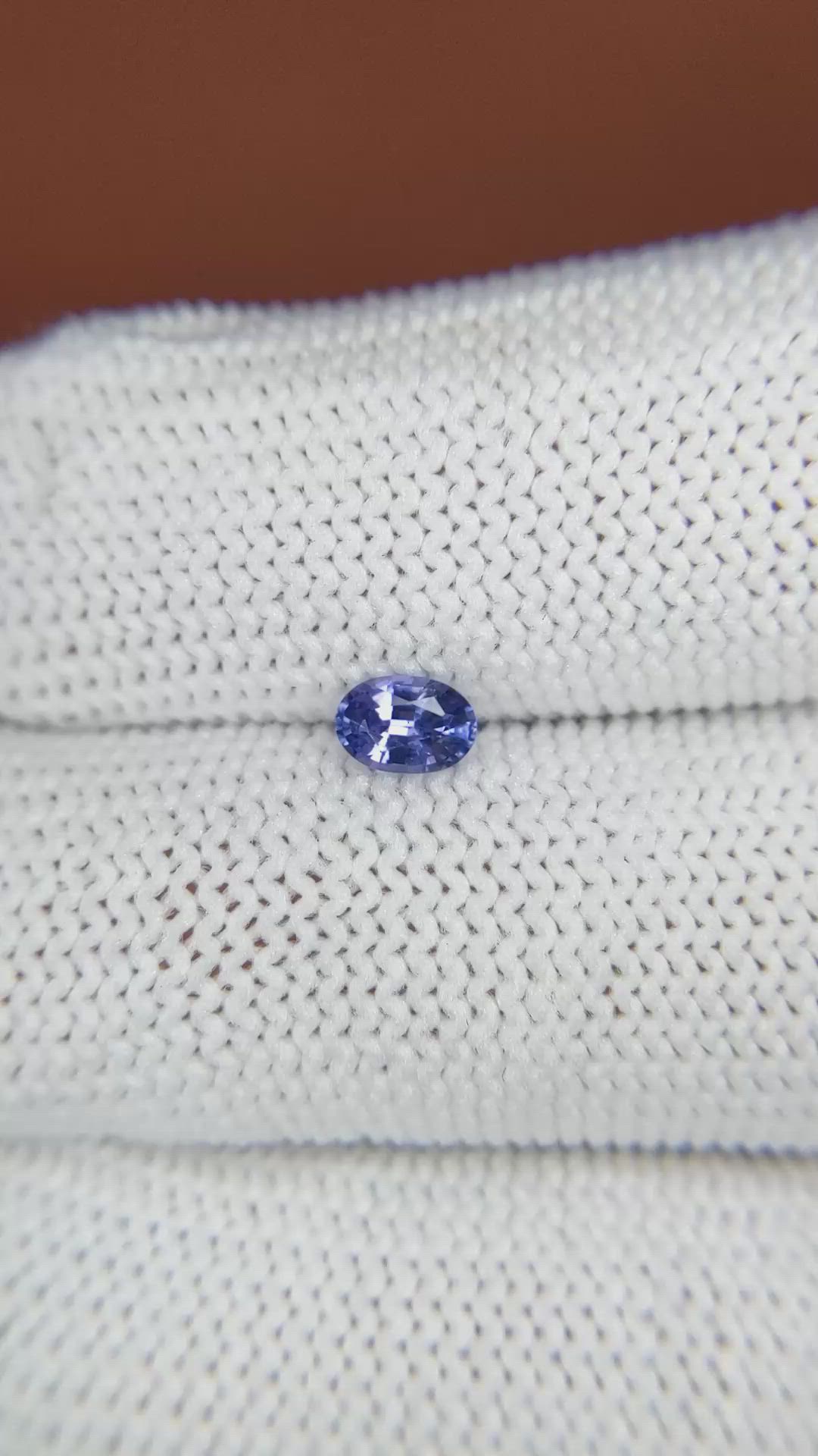 0.37 Ct. Violet Sapphire from Ceylon (Sri Lanka) Size Video