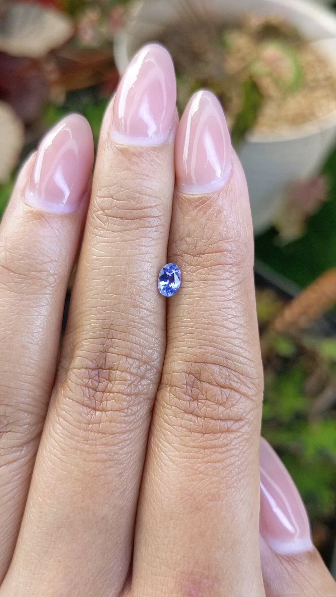 0.37 Ct. Violet Sapphire from Ceylon (Sri Lanka) Size Video